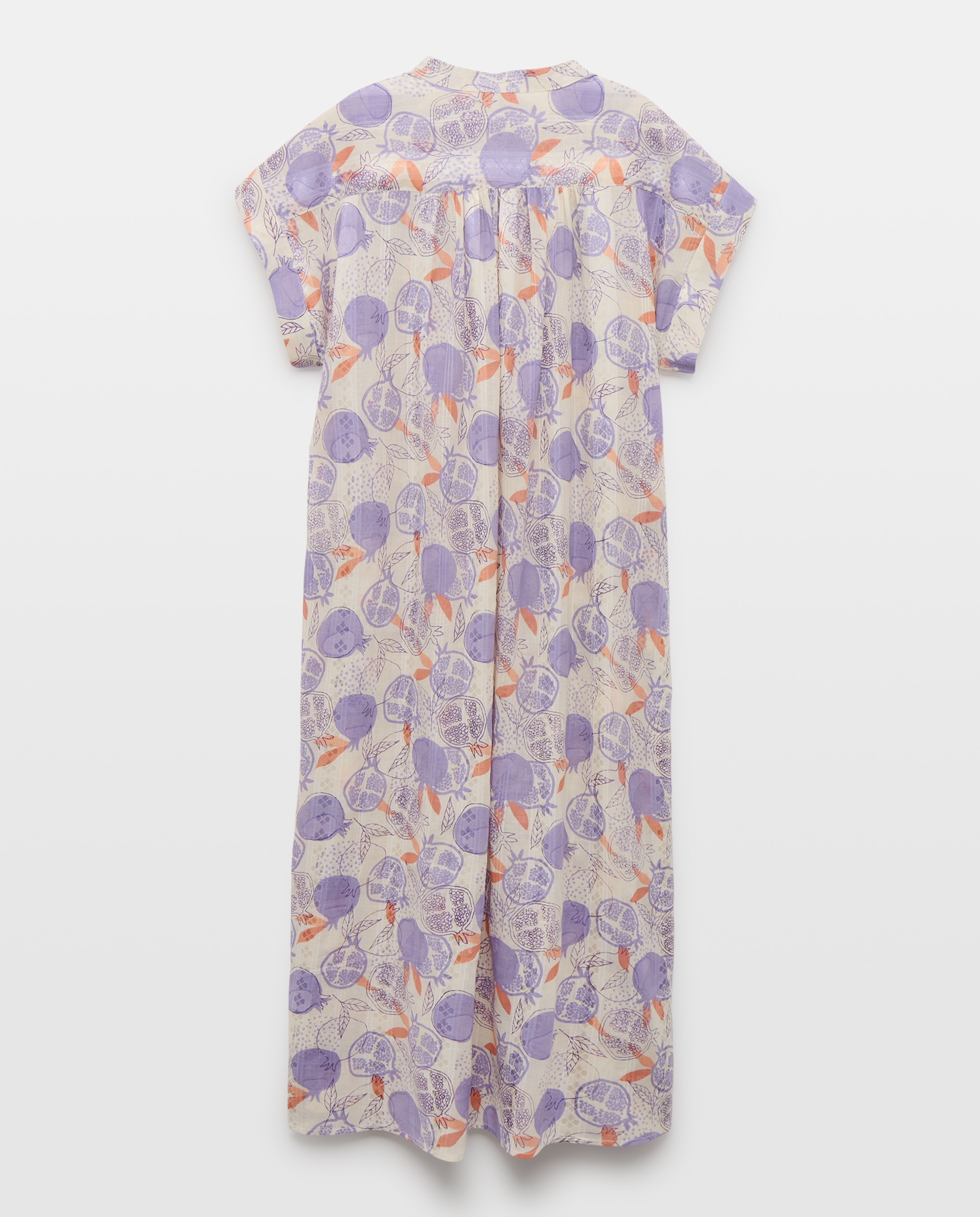 Kaftan de Praia de Estilo CAmiseiro 284 Lilás-2