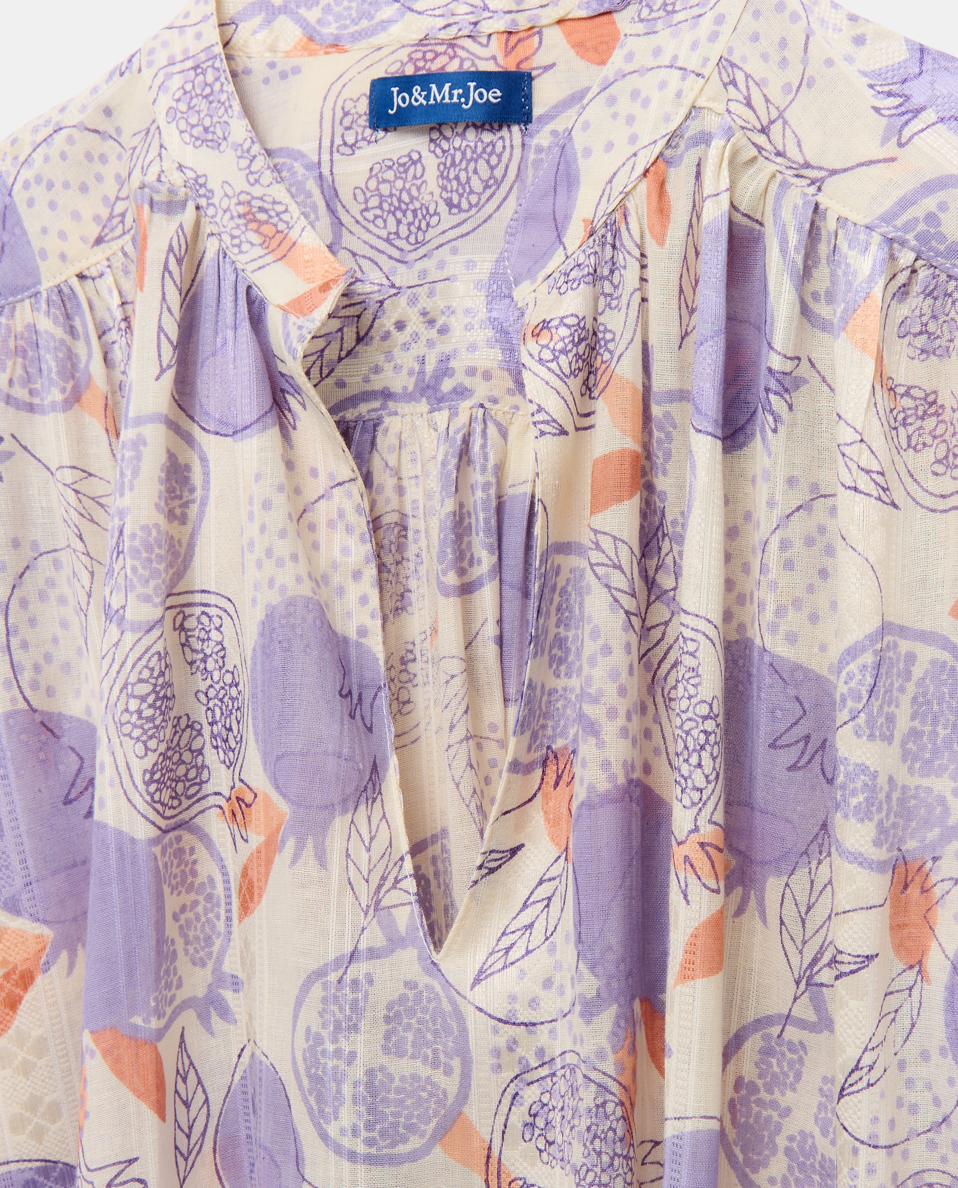 Kaftan de Praia de Estilo CAmiseiro 284 Lilás-3