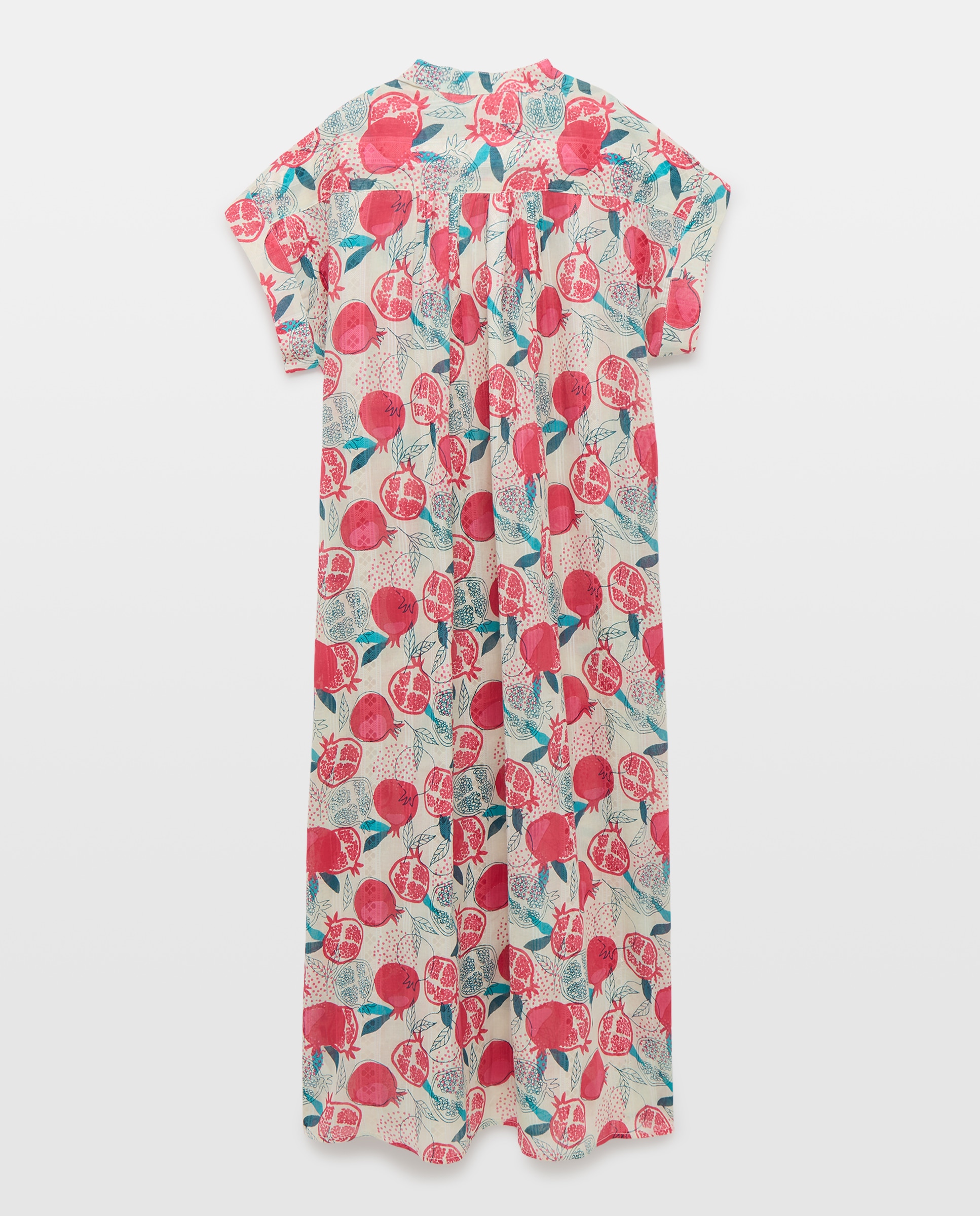 Kaftan de Praia de Estilo CAmiseiro 240 Fúcsia-2