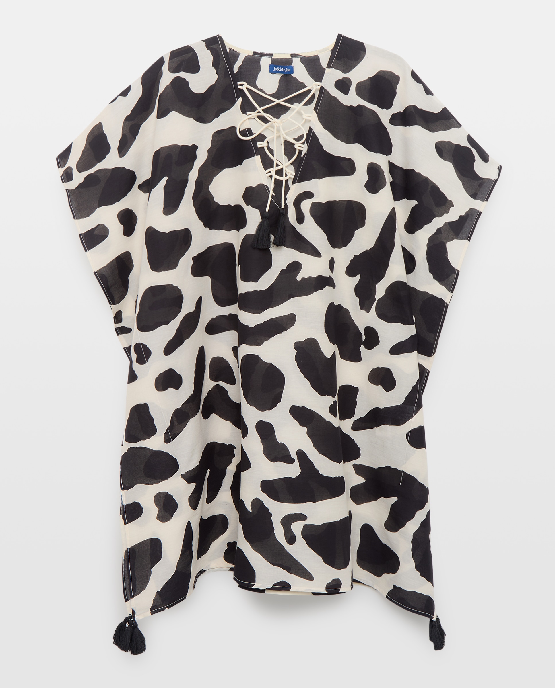 Kaftan de Praia com Estampado de Manchas 120 Cru-1