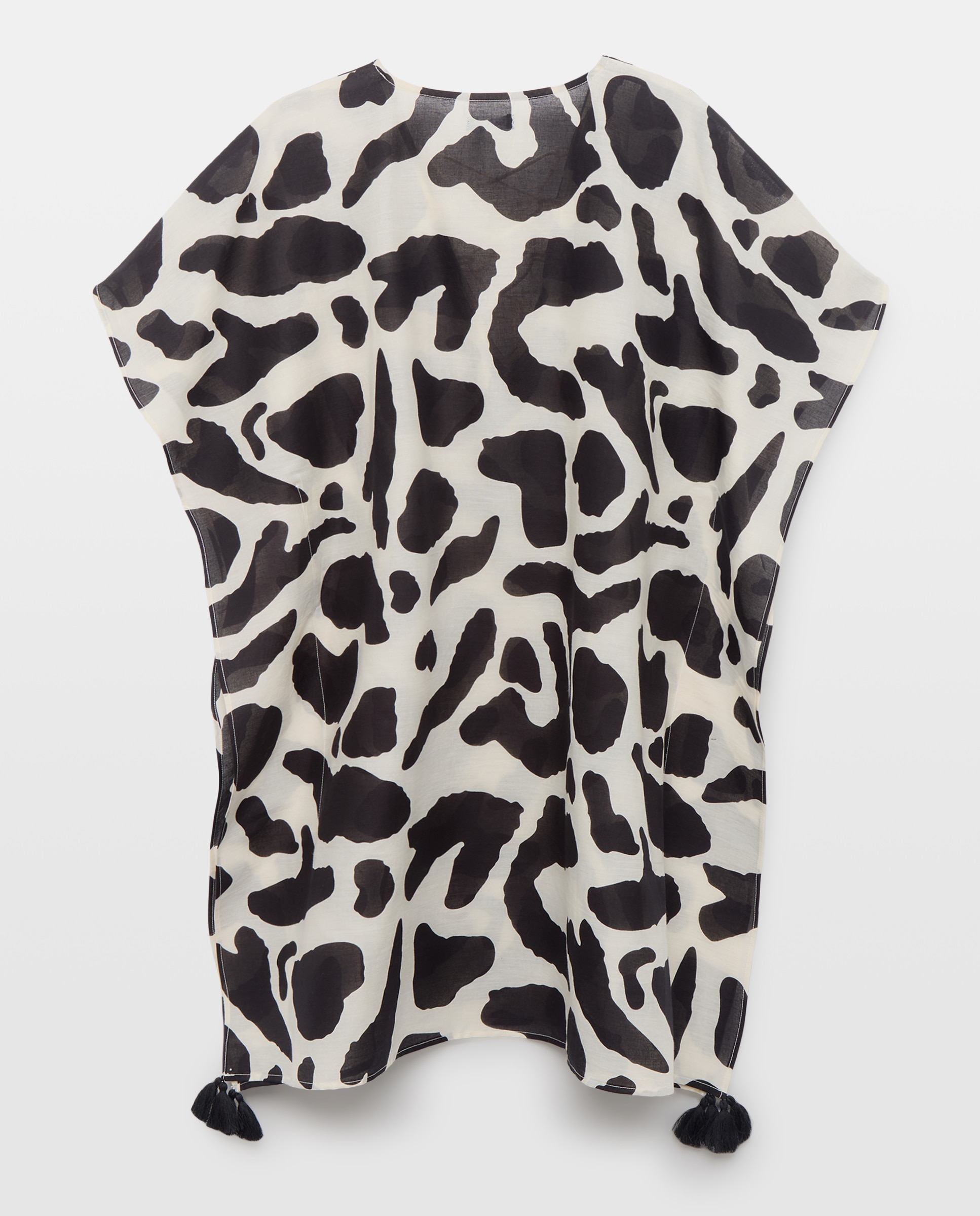Kaftan de Praia com Estampado de Manchas 120 Cru-2