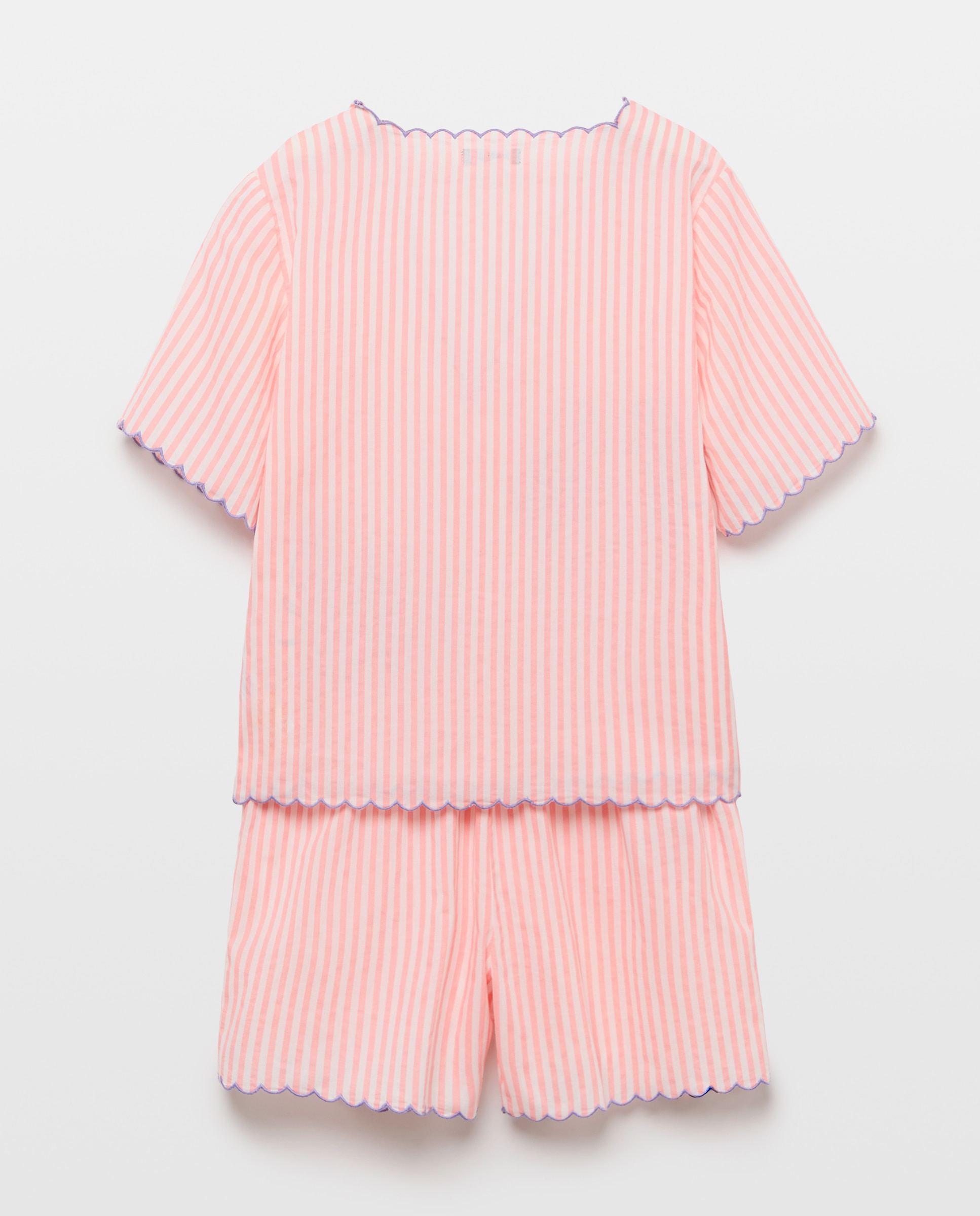 Conjunto às Riscas com Detalhe de Caranguejos 200 Rosa-2