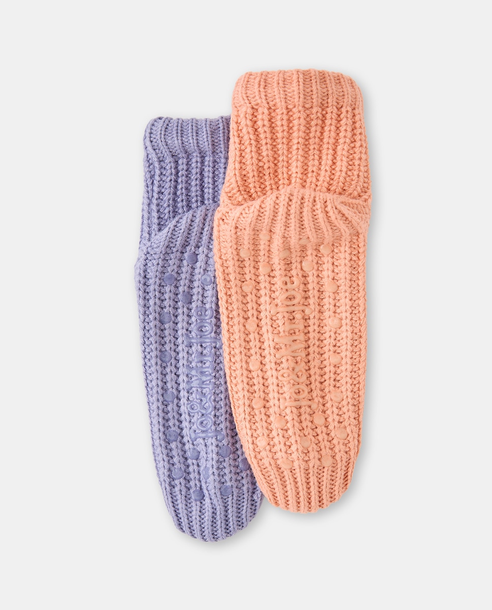 Pack de 2 Pares de Meias Antiderrapantes Curtas 120 Cru-2