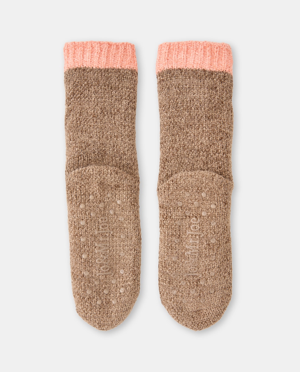 Meias Antiderrapantes em Tecido Soft às Cores 120 Cru-2