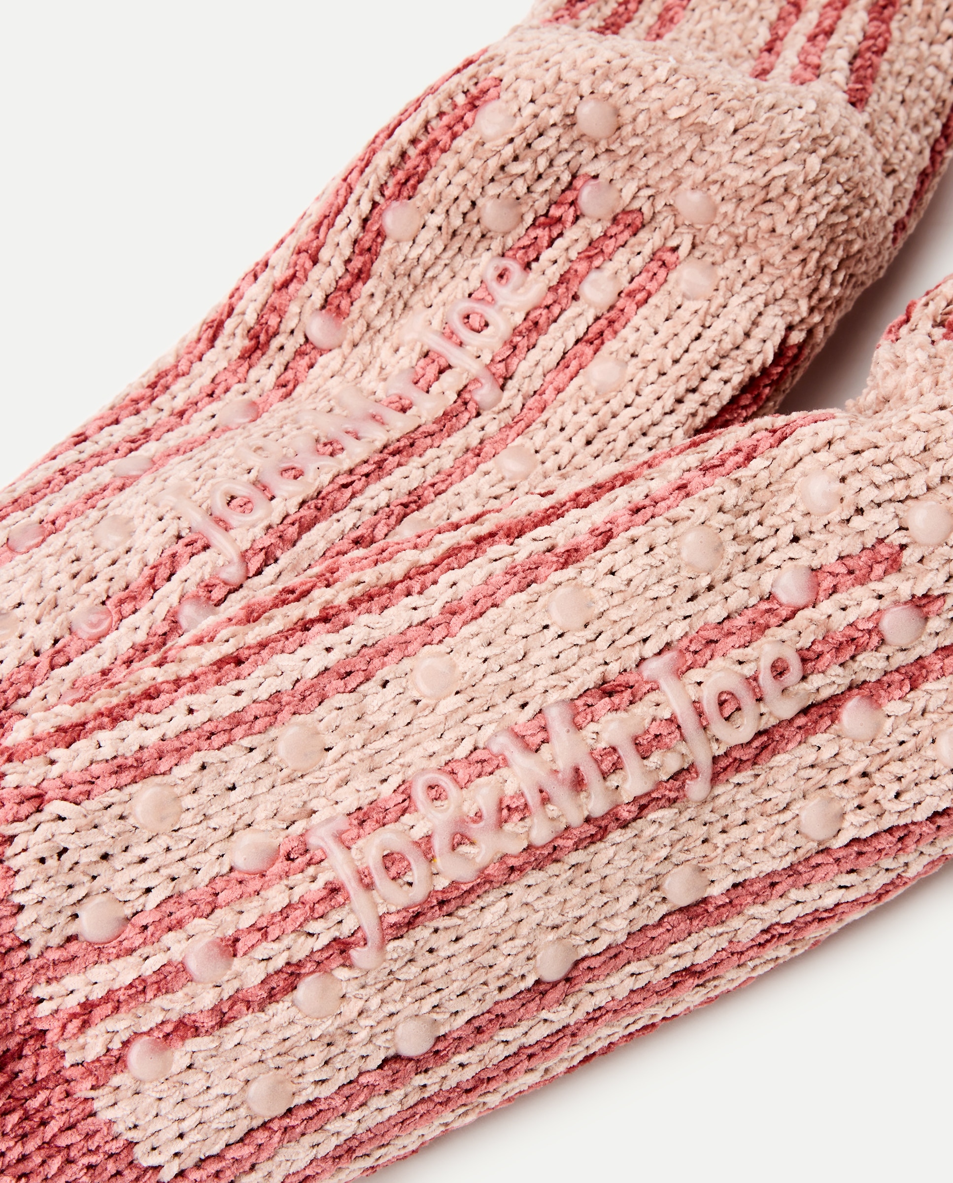 Meias Antiderrapantes de Chenille - Multicolor Bordeaux-2