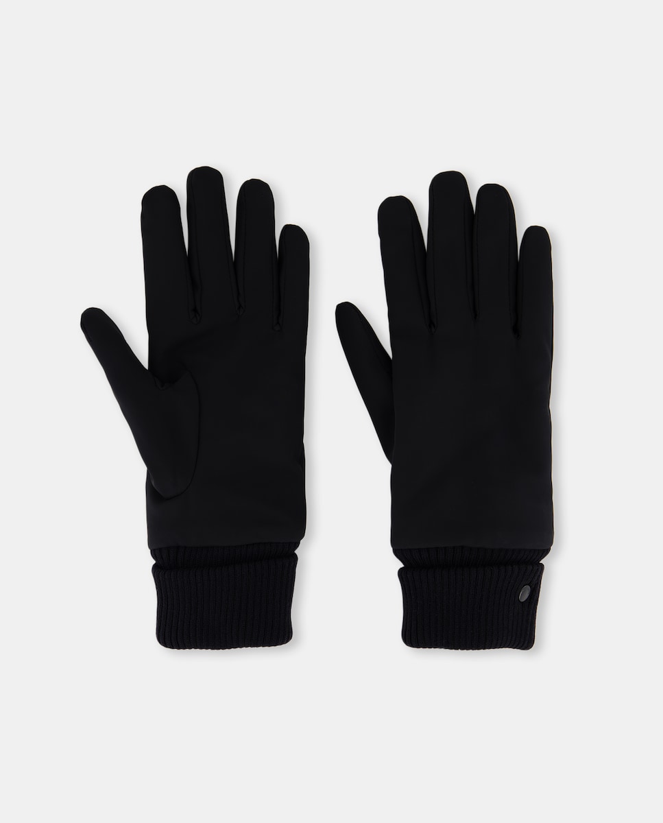 Luvas Combinadas com Malha Preto-1