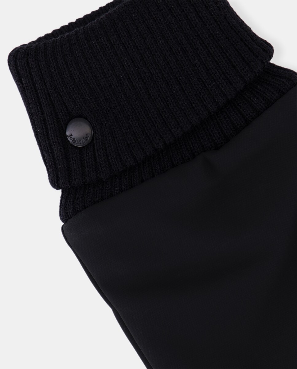 Luvas Combinadas com Malha Preto-2