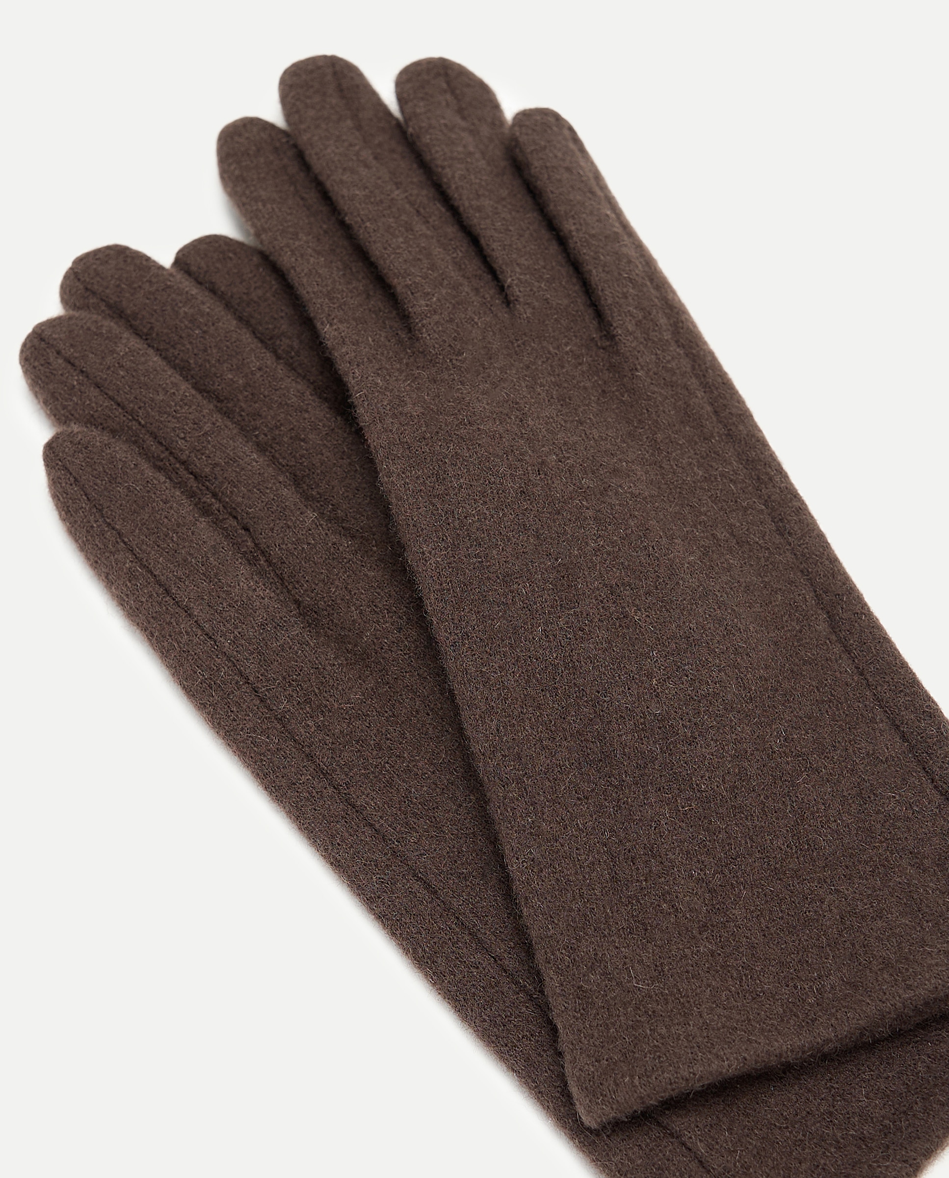 Luvas com Capa às Riscas Castanho-2