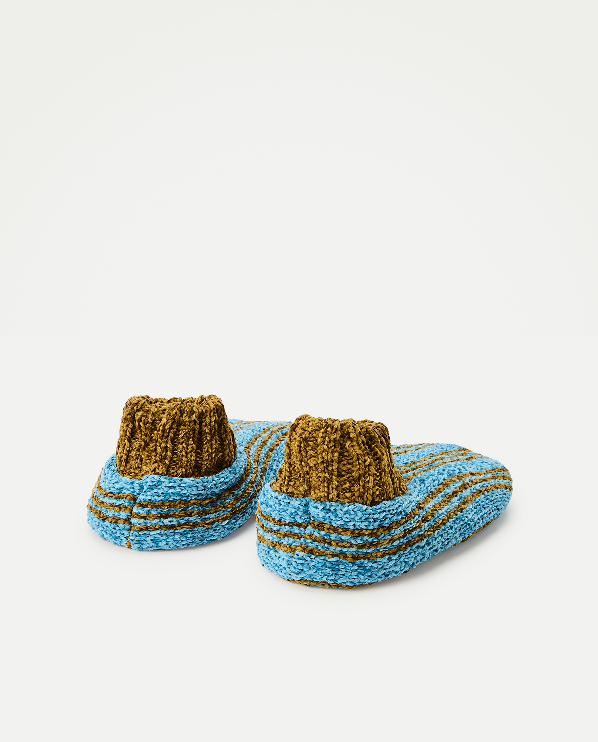 Pantufas e Tecido Chenille - Multicolor 400 Azul-3