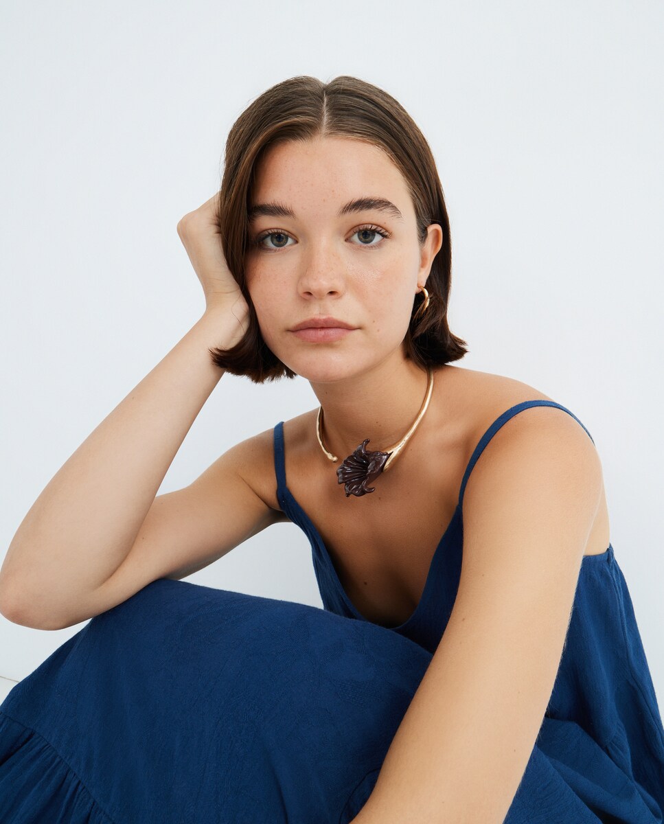 Pendente com Flor de Resina Bordeaux-3