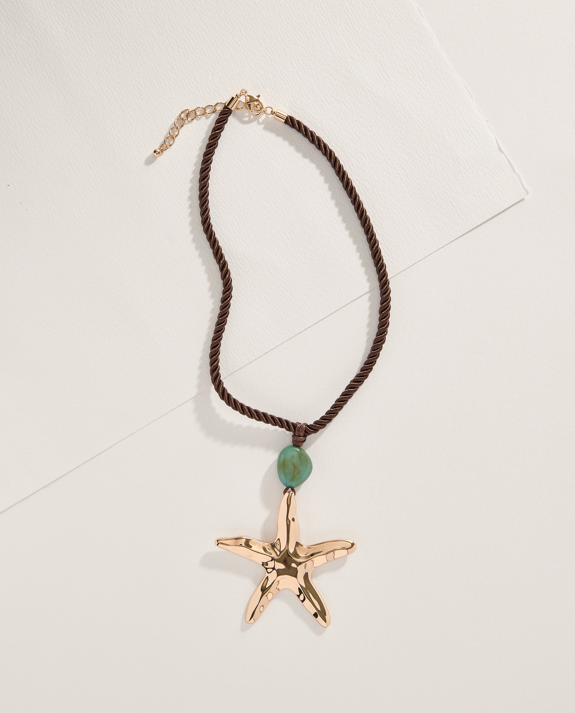 Colar com Pendente de Estrela Metálica 390 Ouro-2