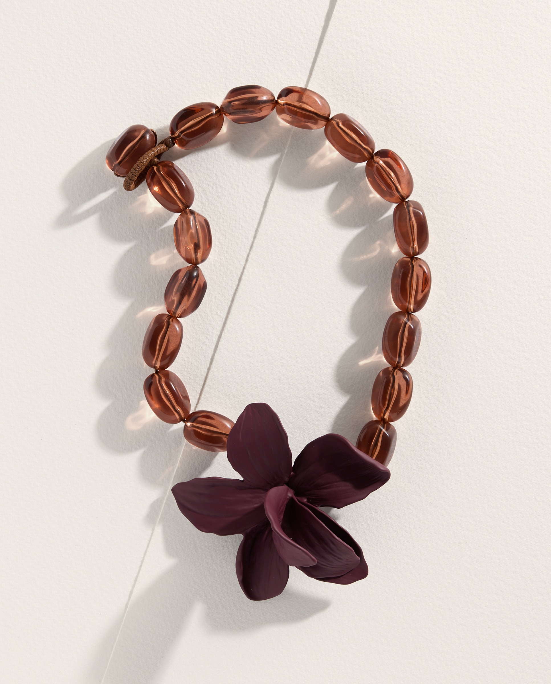 Pendente Bicolor com Flor Envernizada 200 Rosa-2