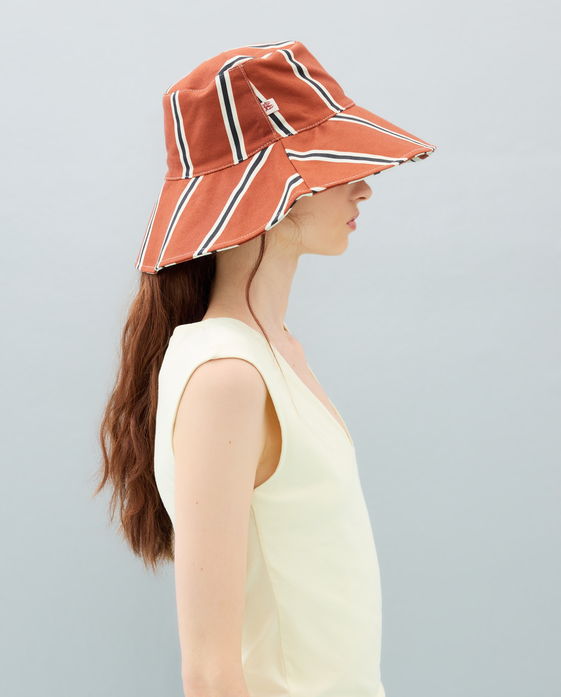 Gorro de Algodão com Estampado Reversível Bordeaux-4