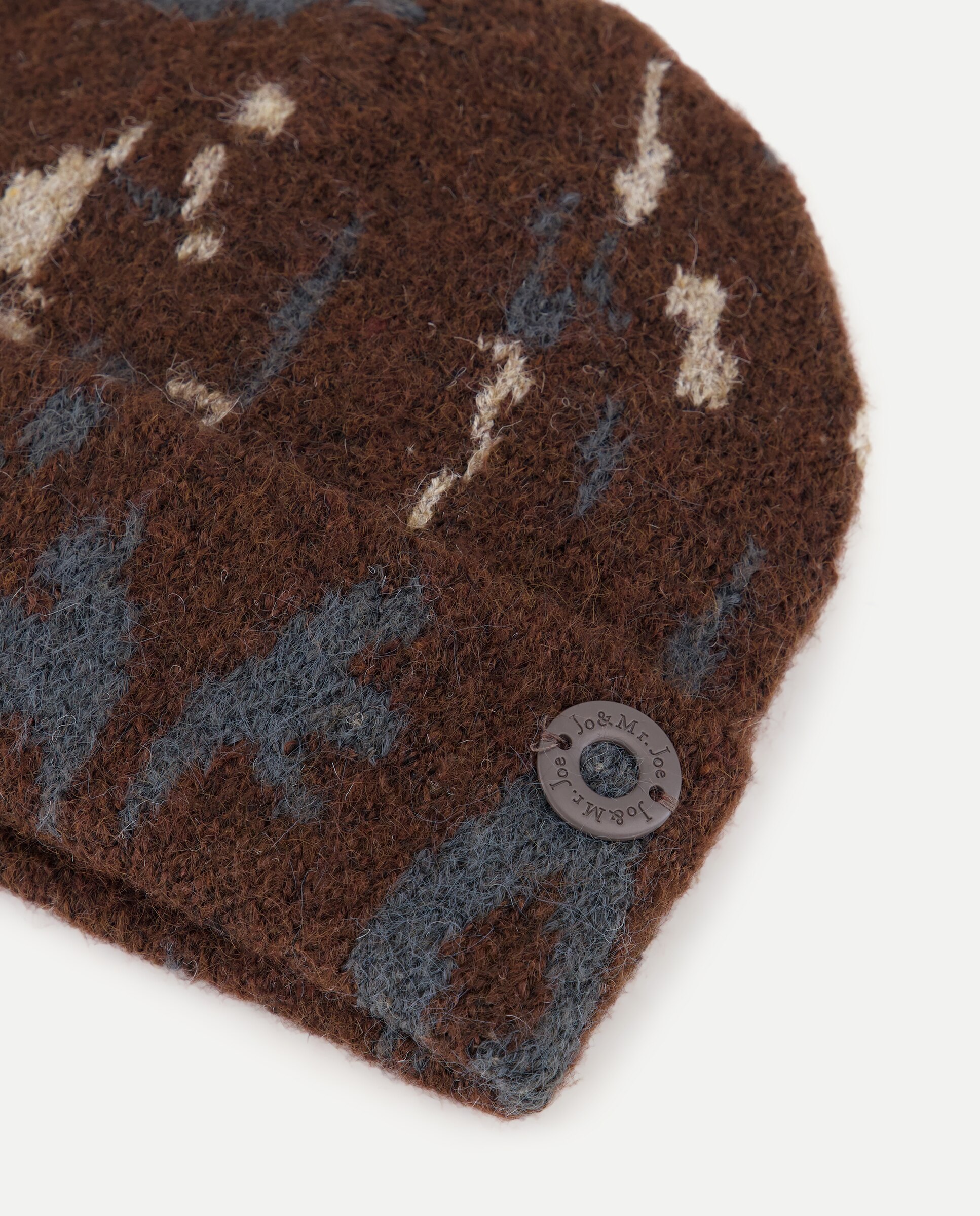 Gorro com Estampado de Manchas Castanho-2