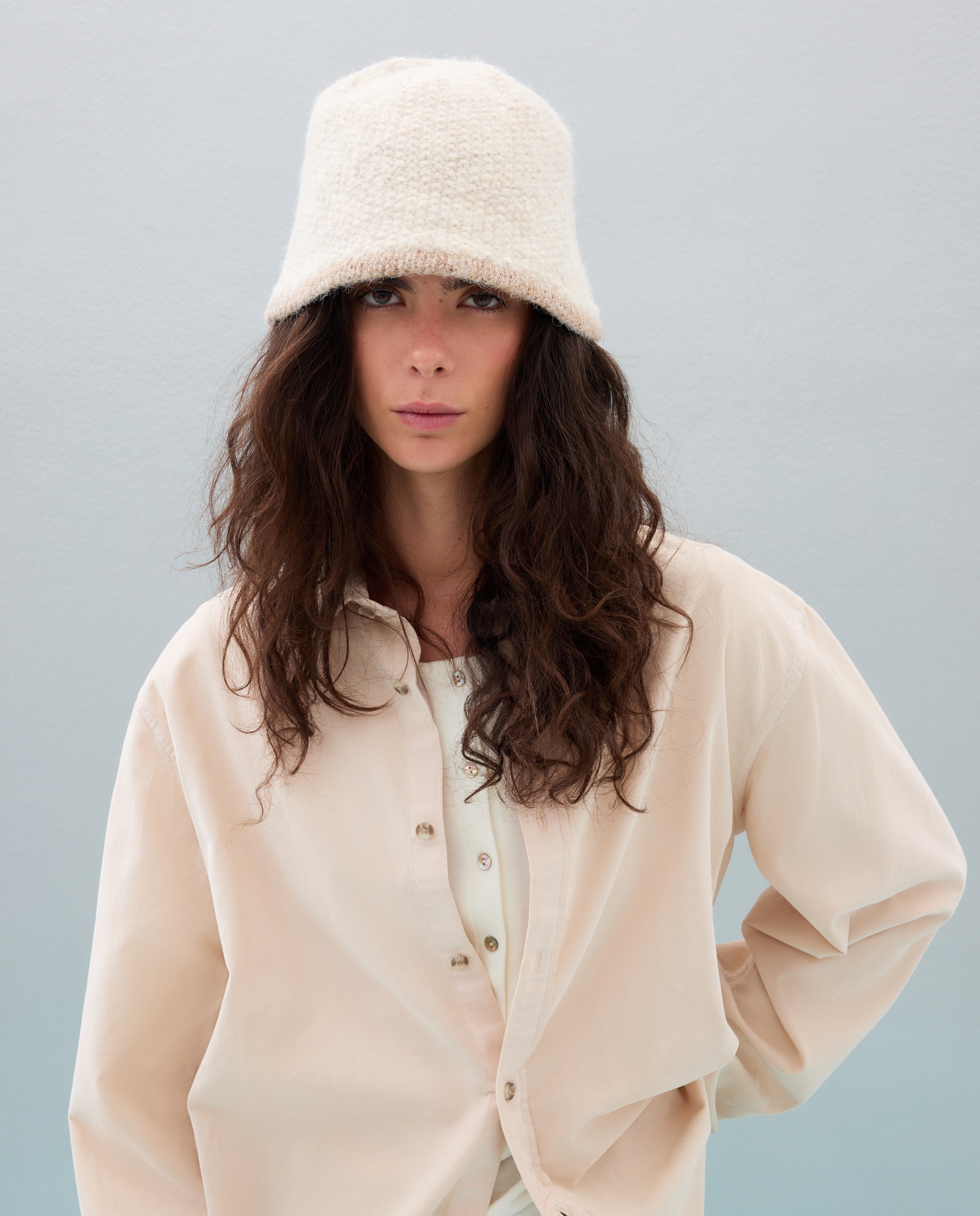 Gorro de punto bicolor - Jo & Mr. Joe - Blanco roto Blanco roto-3