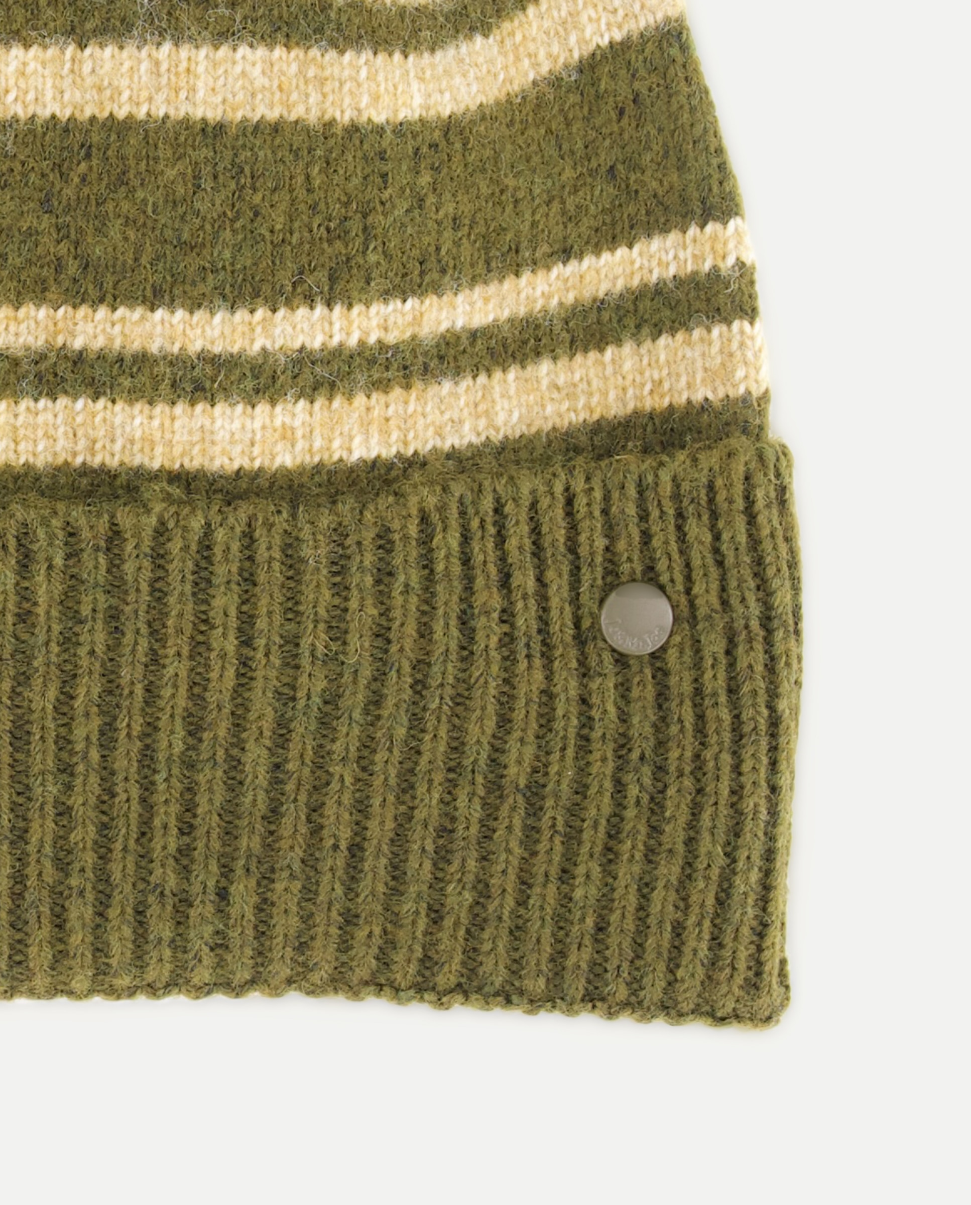 Gorro de Malha com Estampado às Riscas 520 Caqui-2
