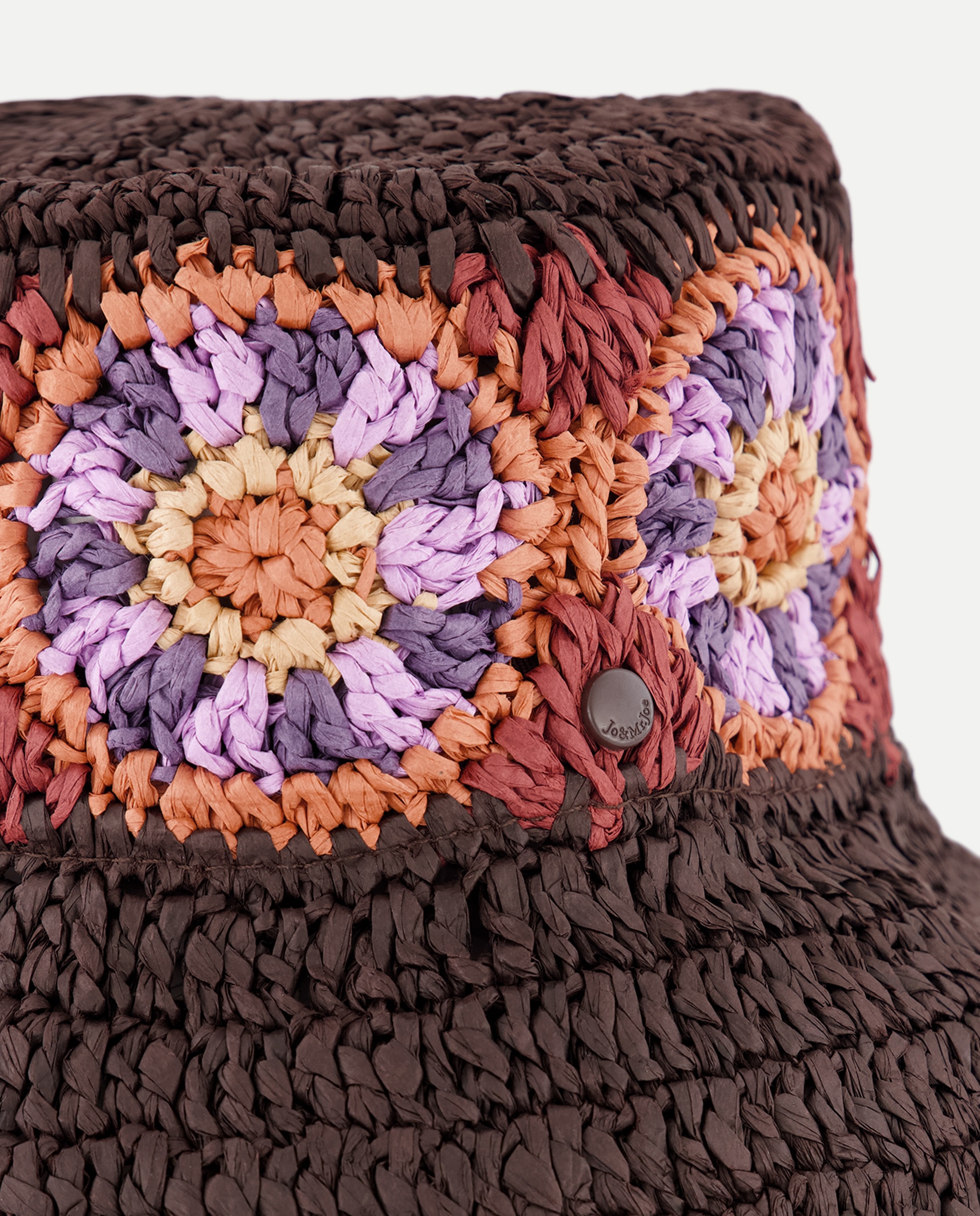 Chapéu com Fantasia Floral de Crochet Castanho-2