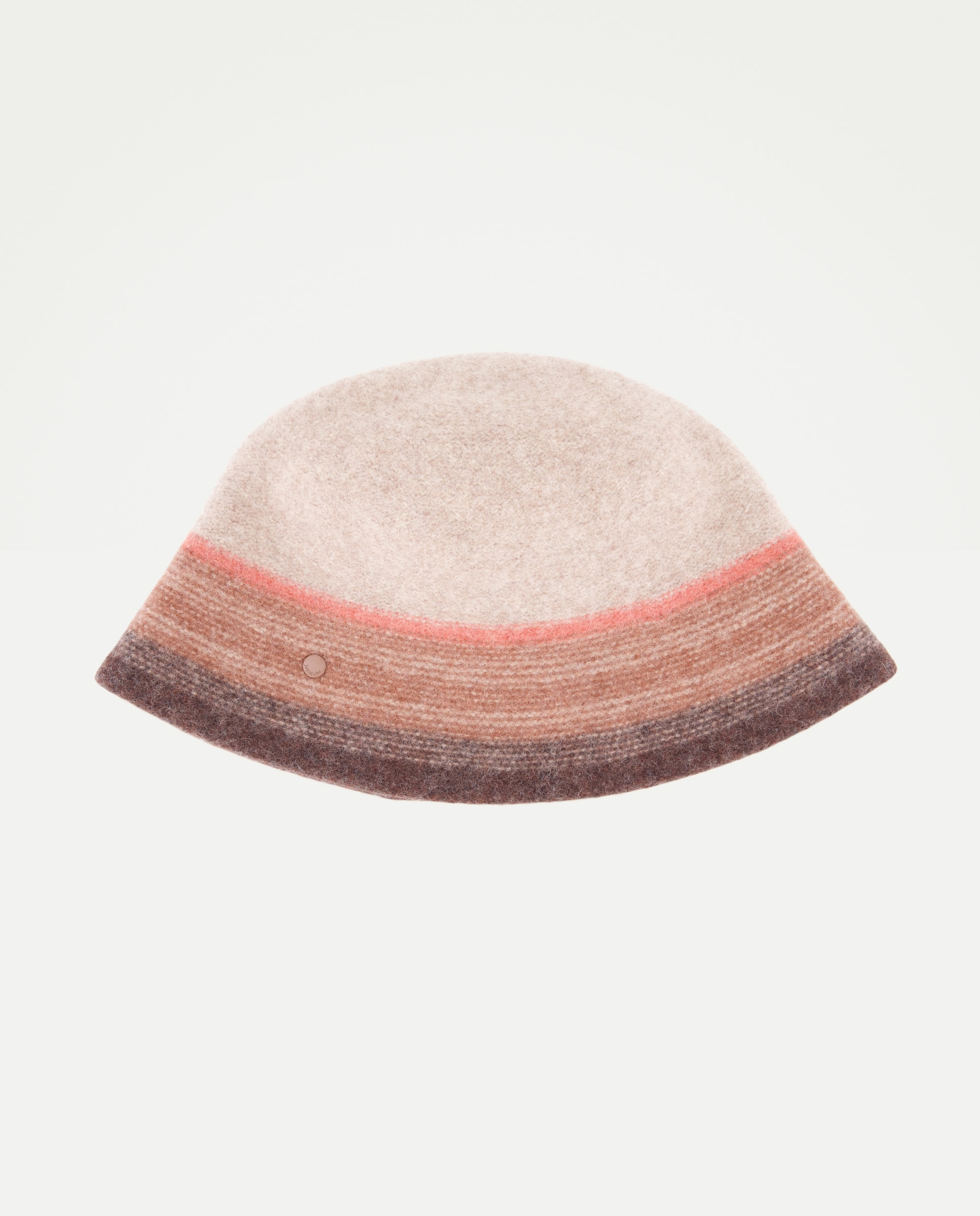 Gorro de lana con rayas a contraste - Jo & Mr. Joe - Marrón Marrón-1