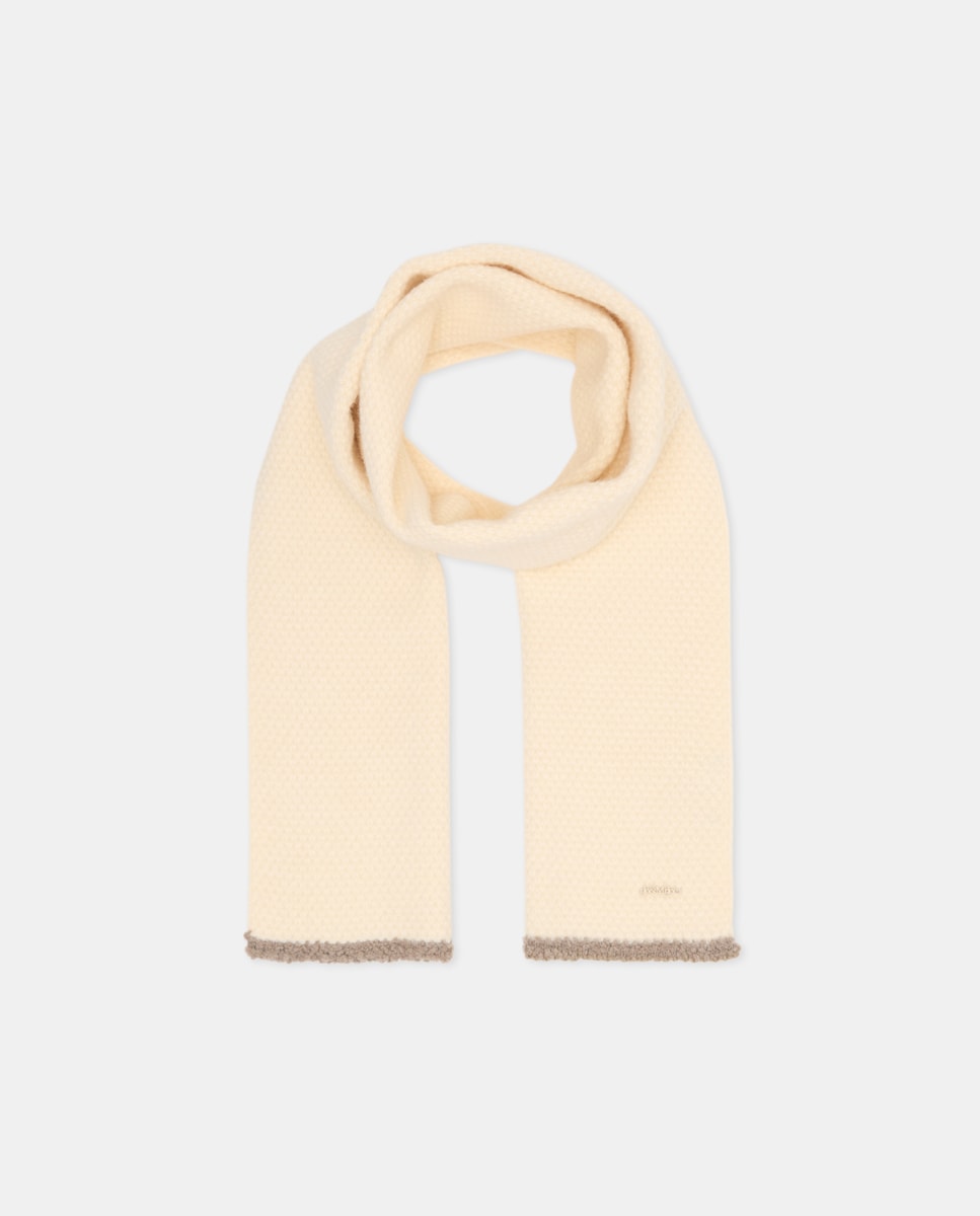 Conjunto de Gorro Liso com Cachecol 120 Cru-3