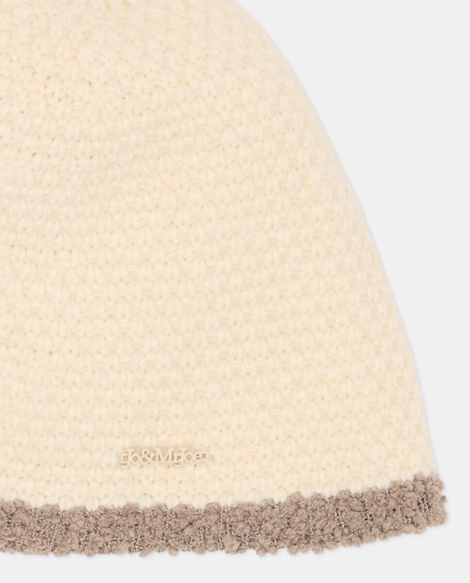 Conjunto de Gorro Liso com Cachecol 120 Cru-5