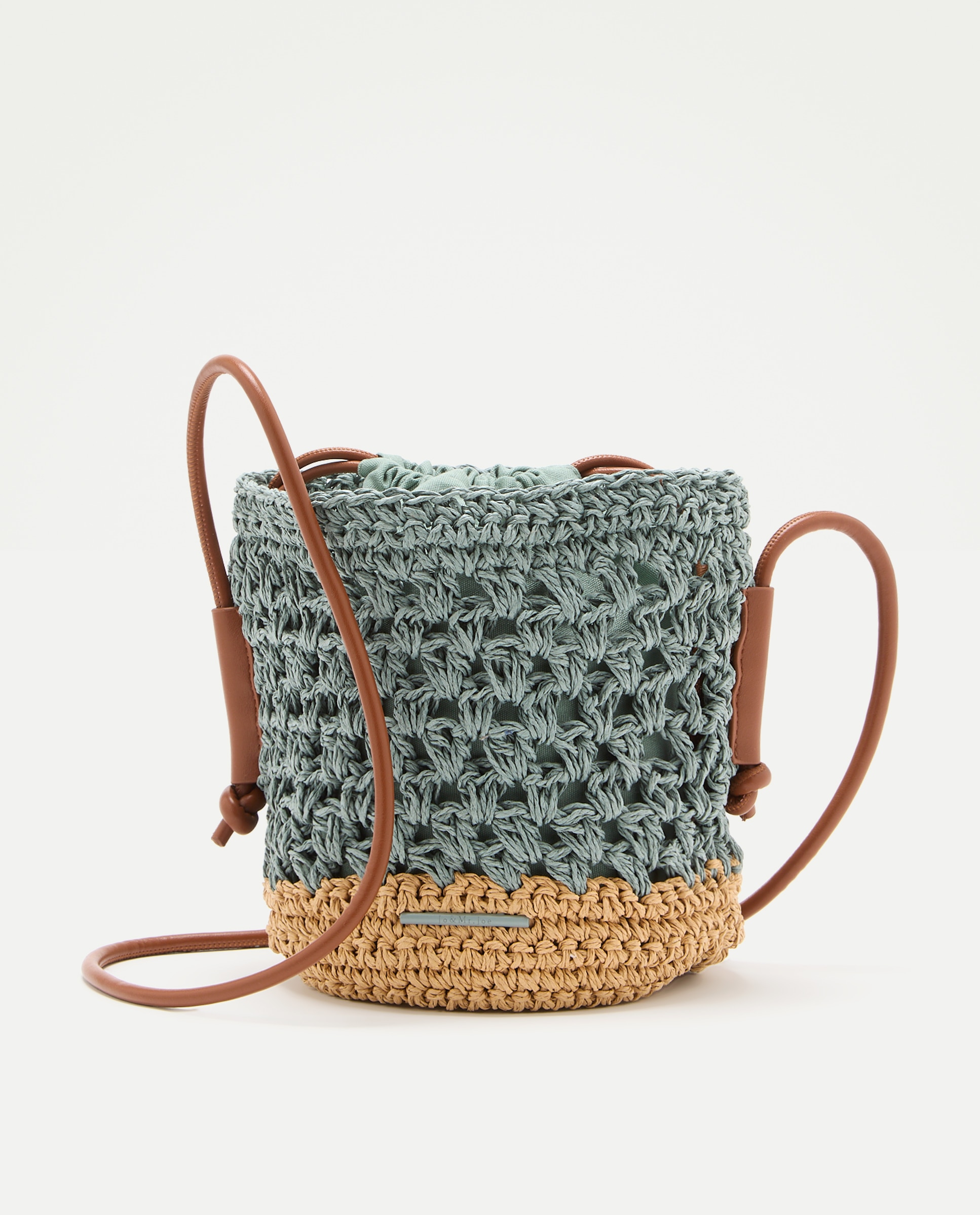 Imagem 0 de Mala a Tiracolo com Macramé Bicolor
