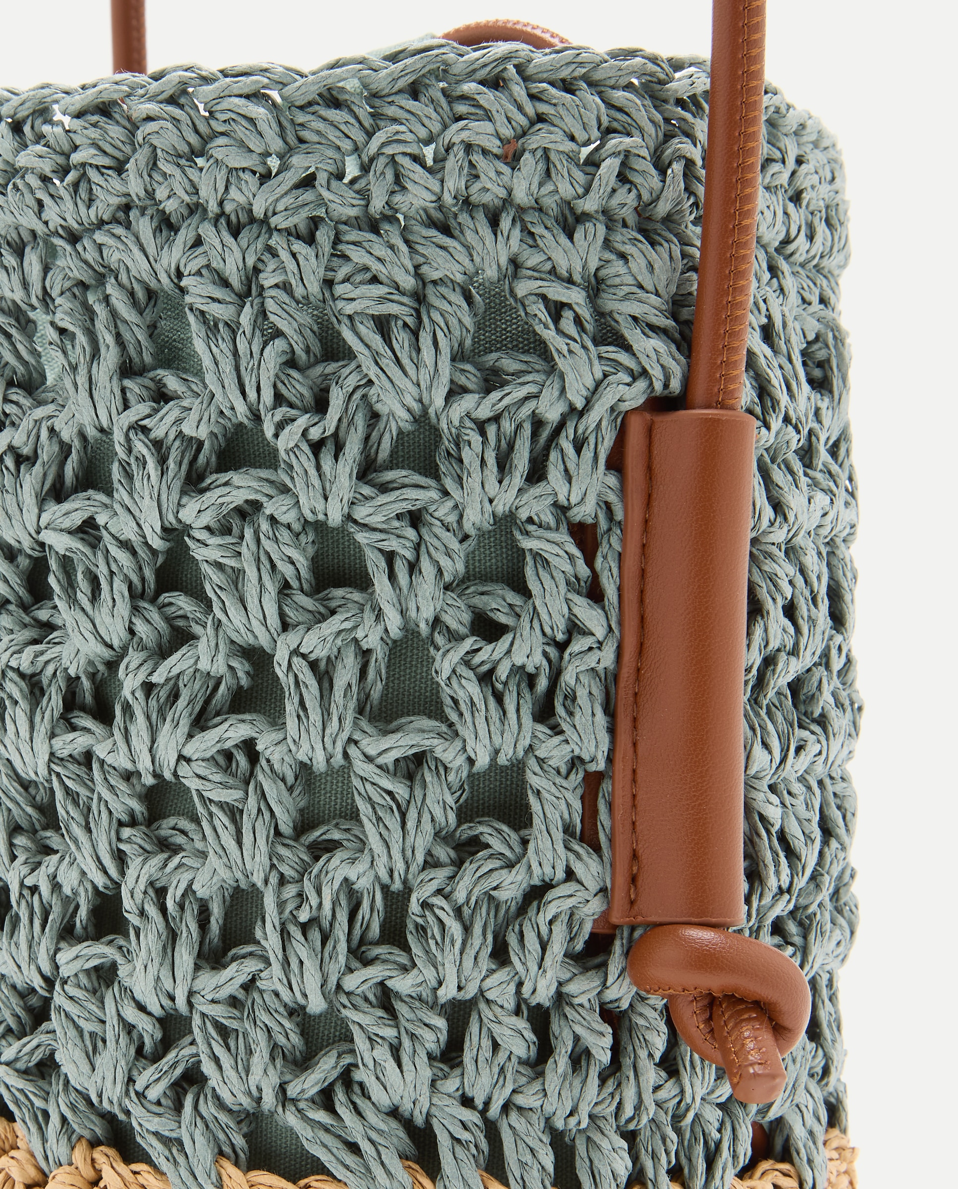Mala a Tiracolo com Macramé Bicolor 400 Azul-5