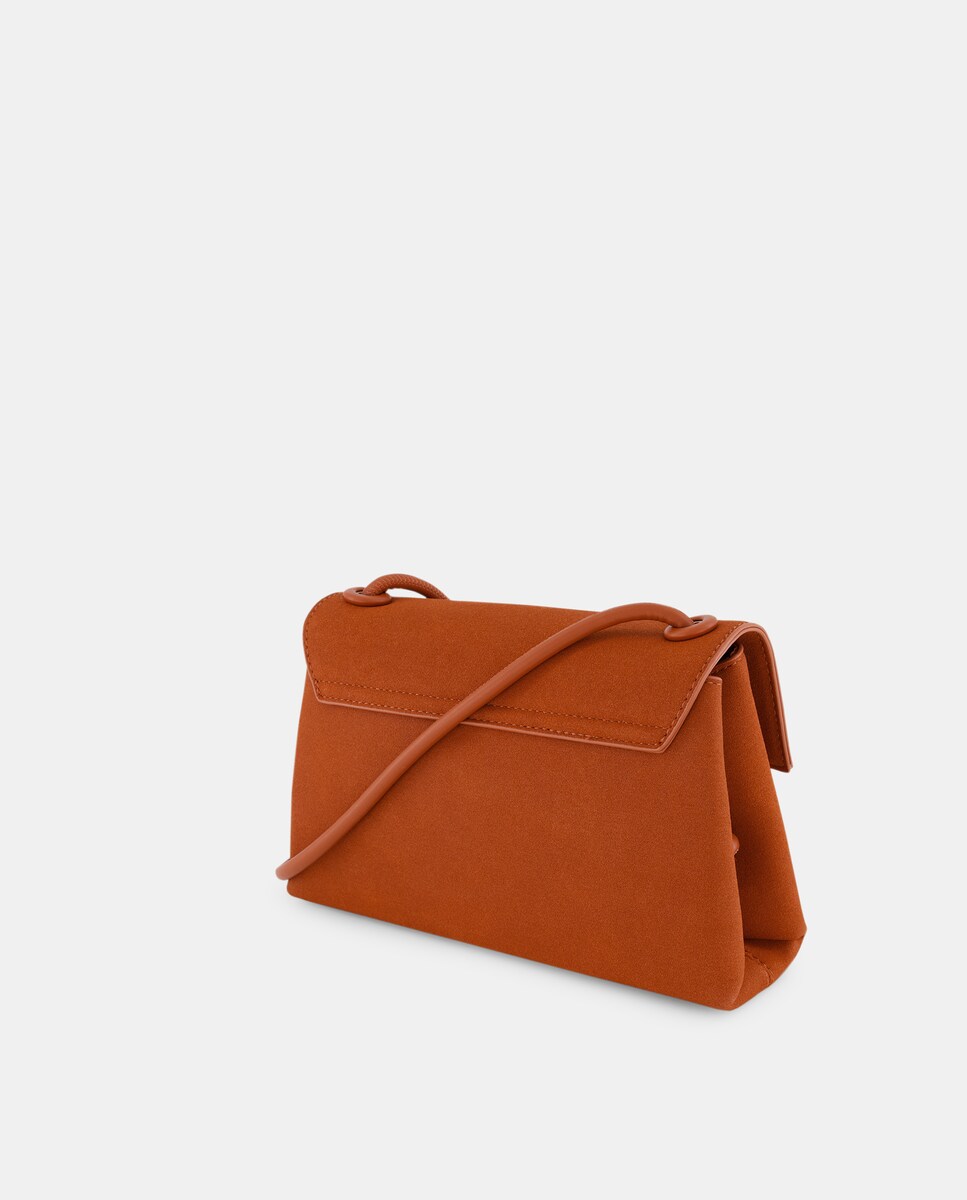 Mala a Tiracolo em Mistura de Materiais Torrado-2