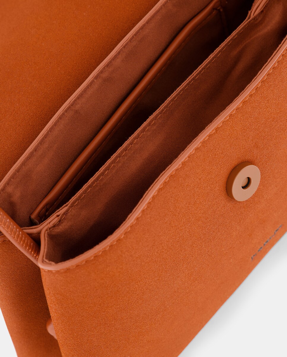 Mala a Tiracolo em Mistura de Materiais Torrado-3