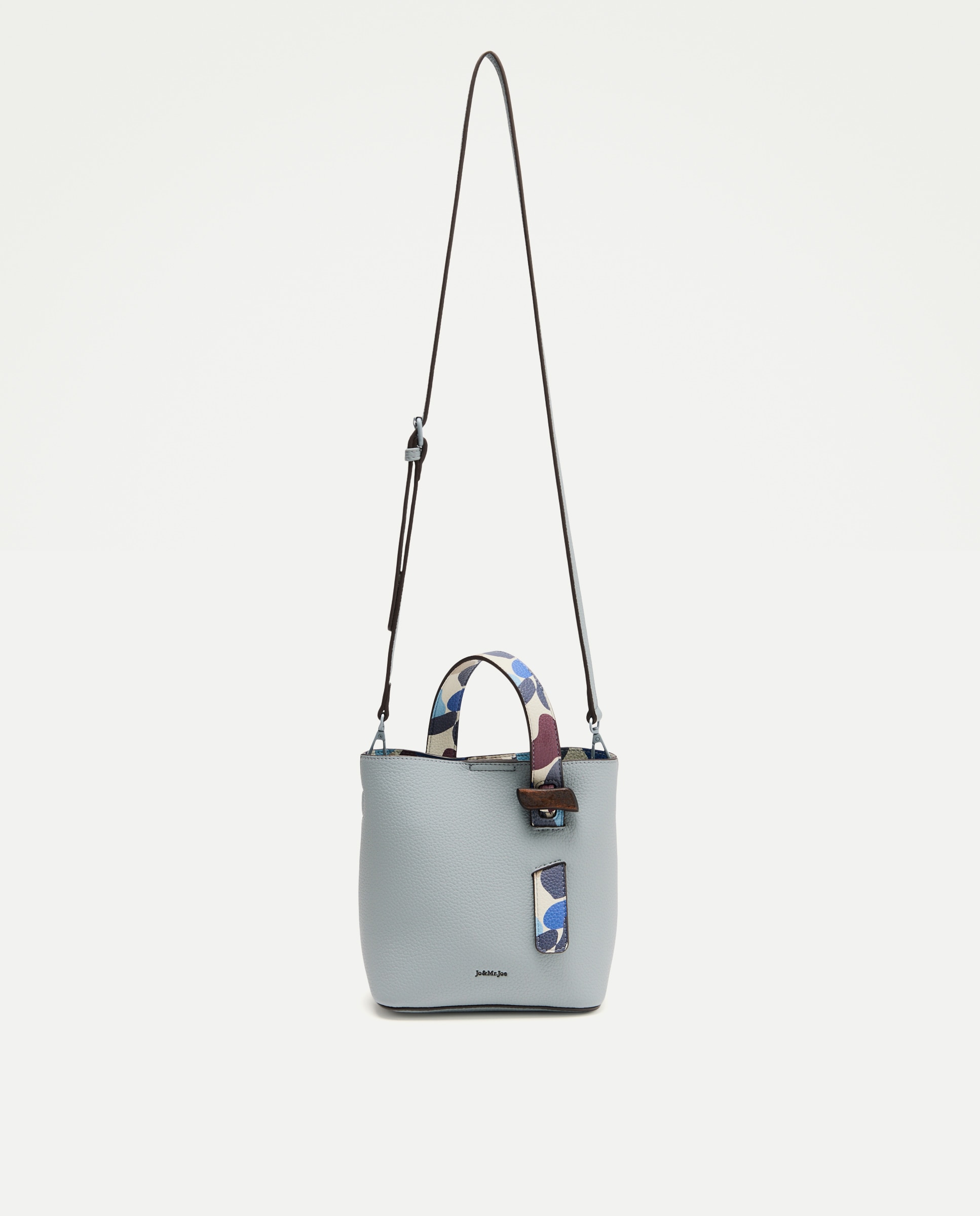 Mala de Mão e Tiracolo com Alça Estampada 400 Azul-1