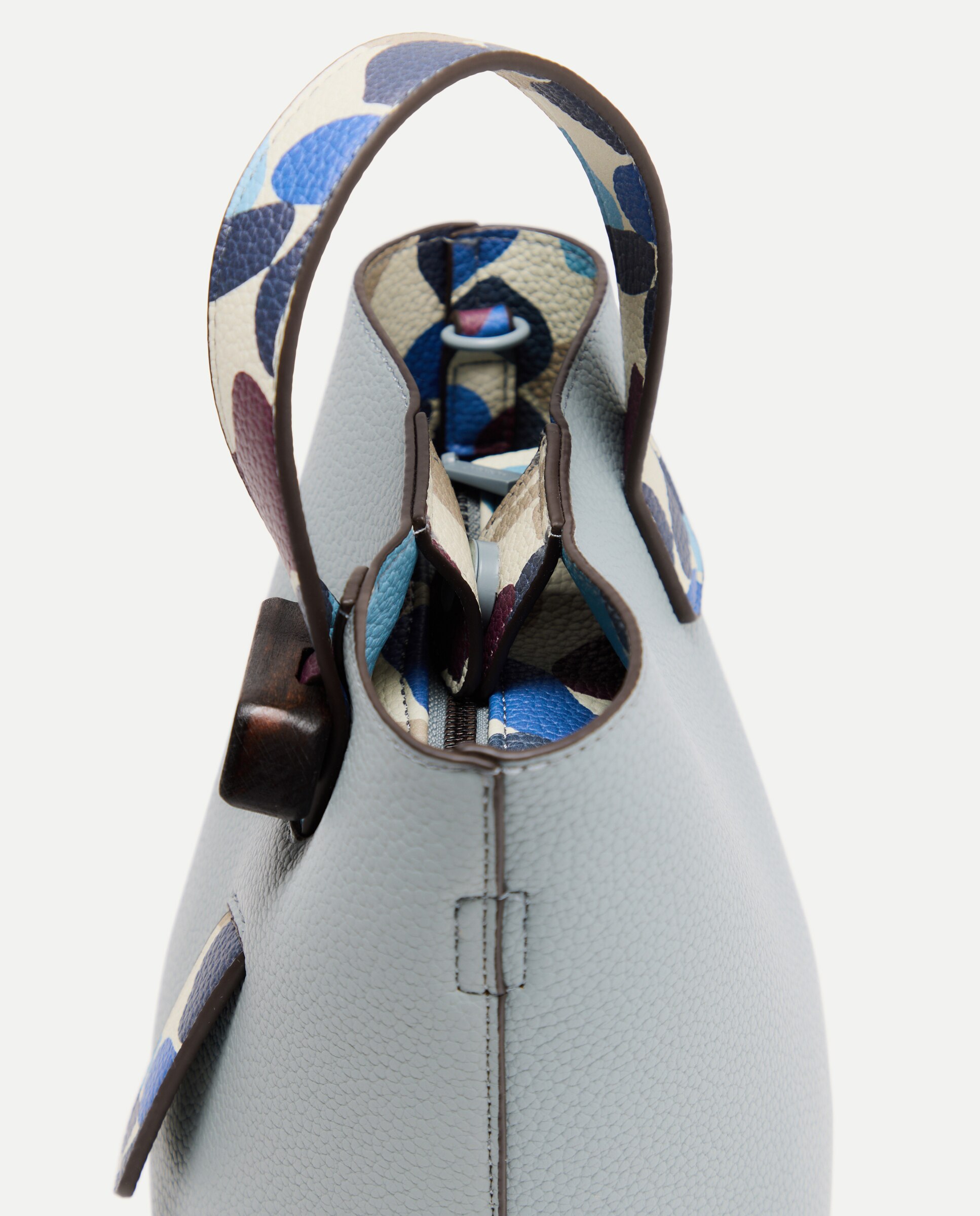 Mala de Mão e Tiracolo com Alça Estampada 400 Azul-5