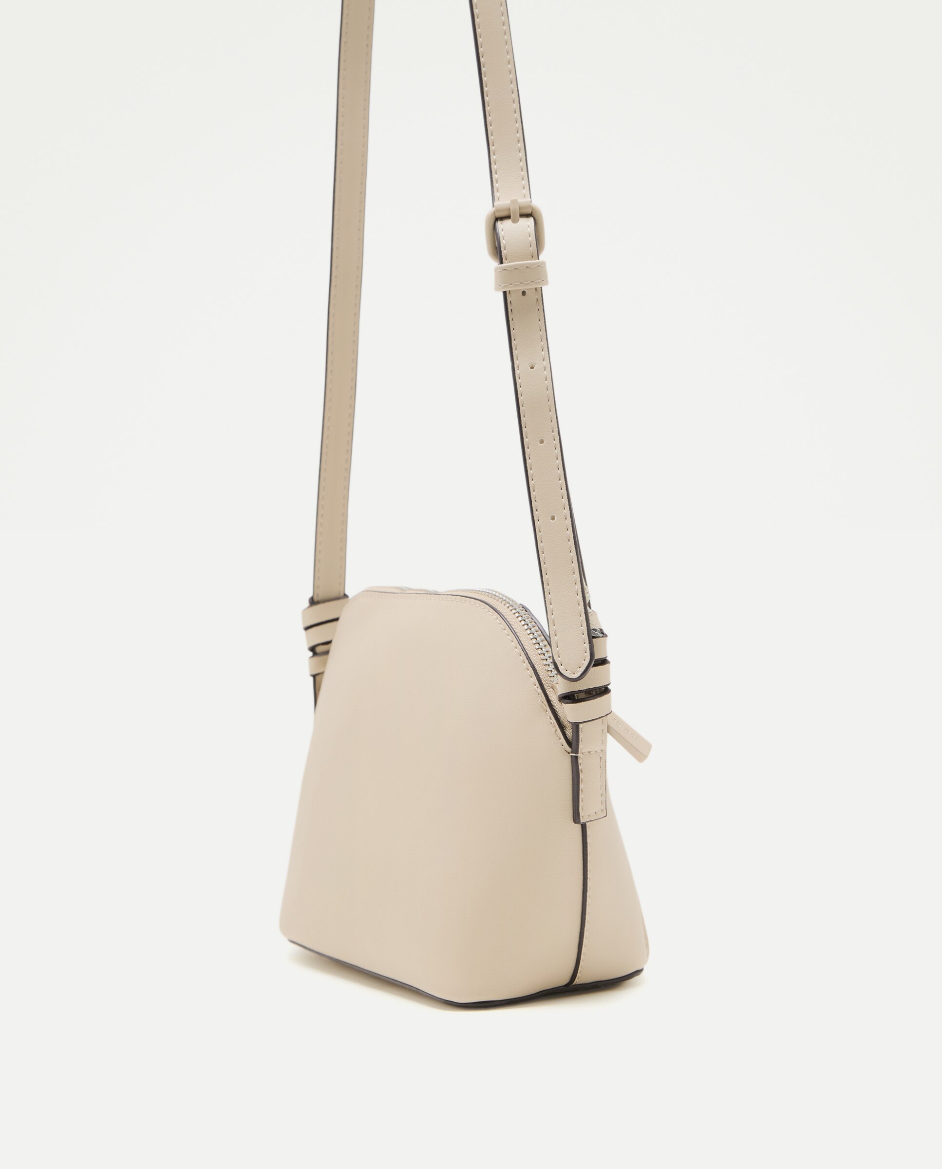 Bolso bandolera con materiales combinados - Jo & Mr. Joe - 120 Crudo 120 Crudo-3