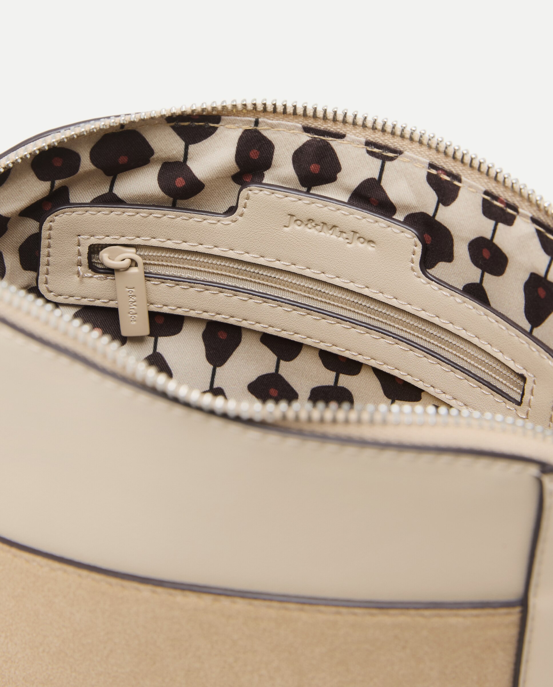 Bolso bandolera con materiales combinados - Jo & Mr. Joe - 120 Crudo 120 Crudo-5