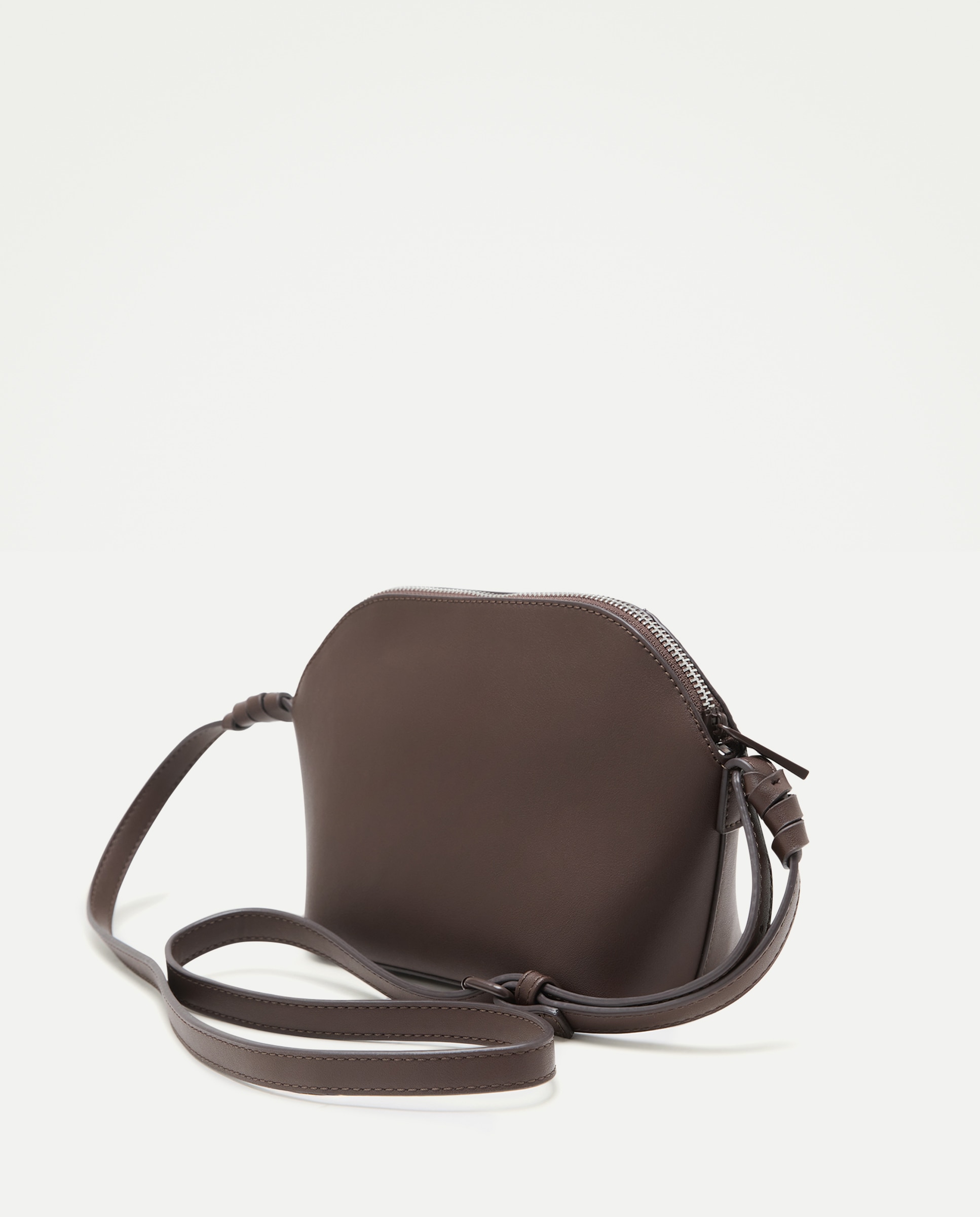 Bolso bandolera con materiales combinados - Jo & Mr. Joe - Marrón Marrón-2
