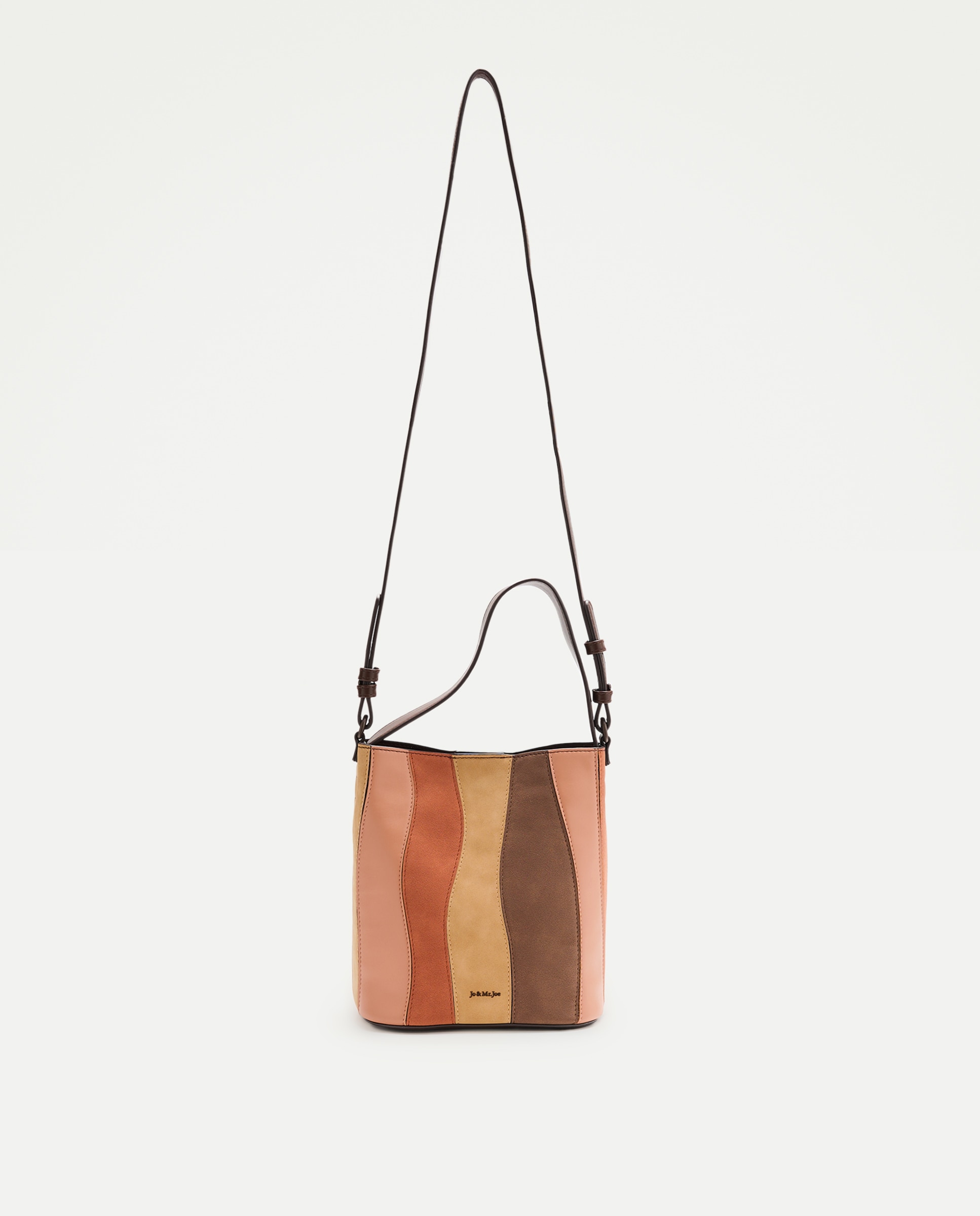 Imagen 0 de Bolso bandolera con patchwork y materiales combinados 660 Naranja