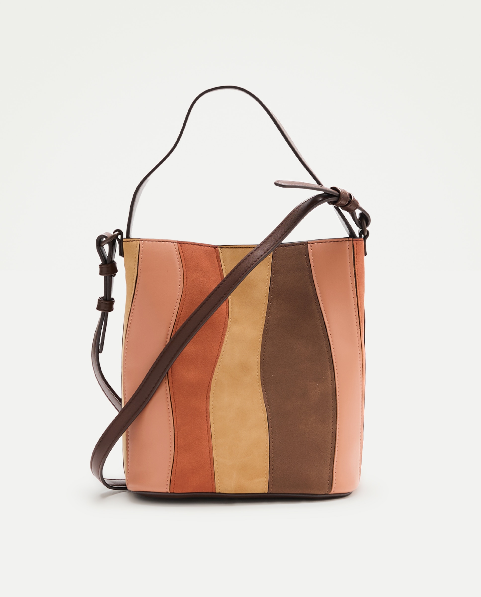Bolso bandolera con patchwork y materiales combinados - Jo & Mr. Joe - 660 Naranja 660 Naranja-2