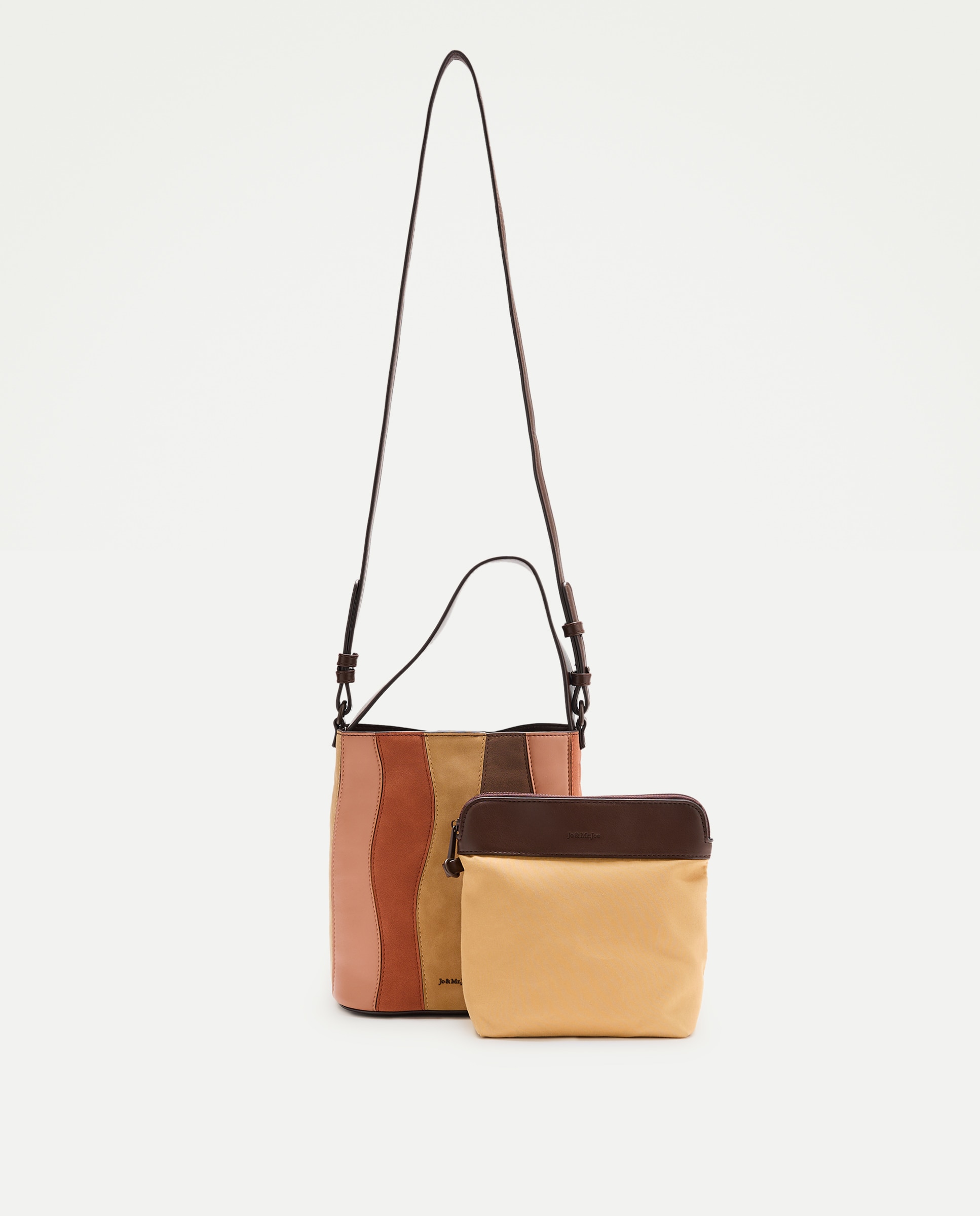 Bolso bandolera con patchwork y materiales combinados - Jo & Mr. Joe - 660 Naranja 660 Naranja-3