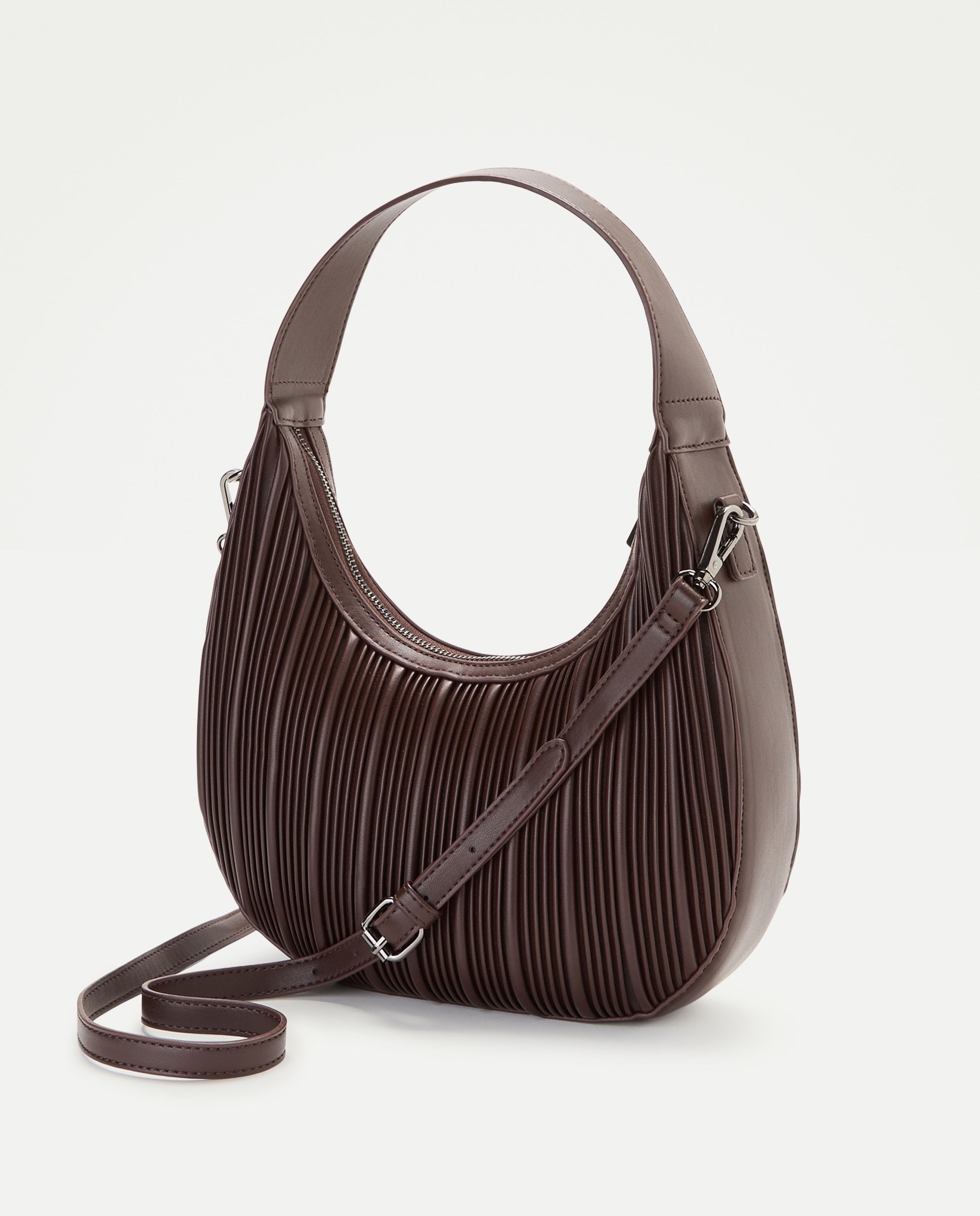 Bolso crossbody plisado - Jo & Mr. Joe - Chocolate Chocolate-2