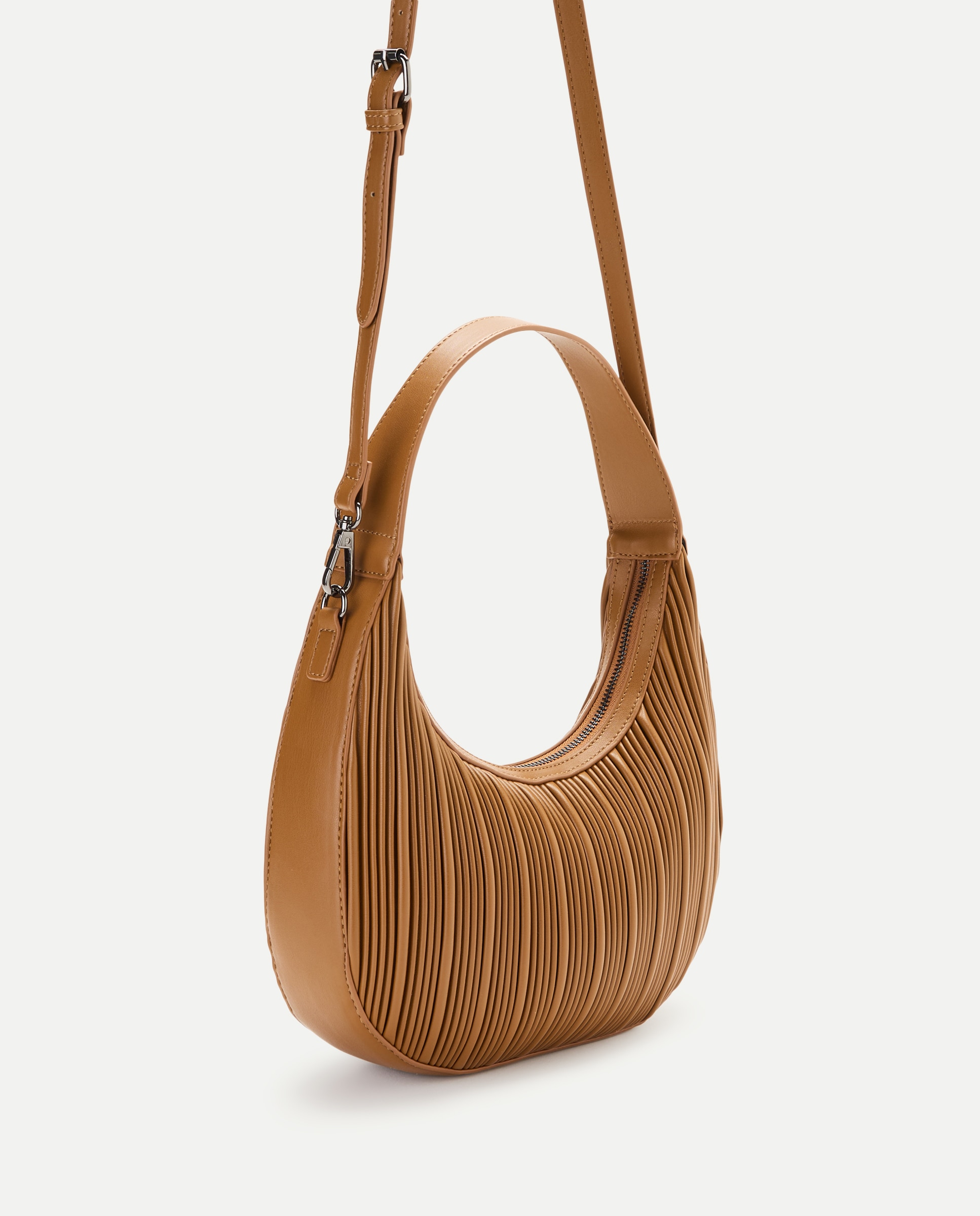 Mala Crossbody Plissada Mostarda-3