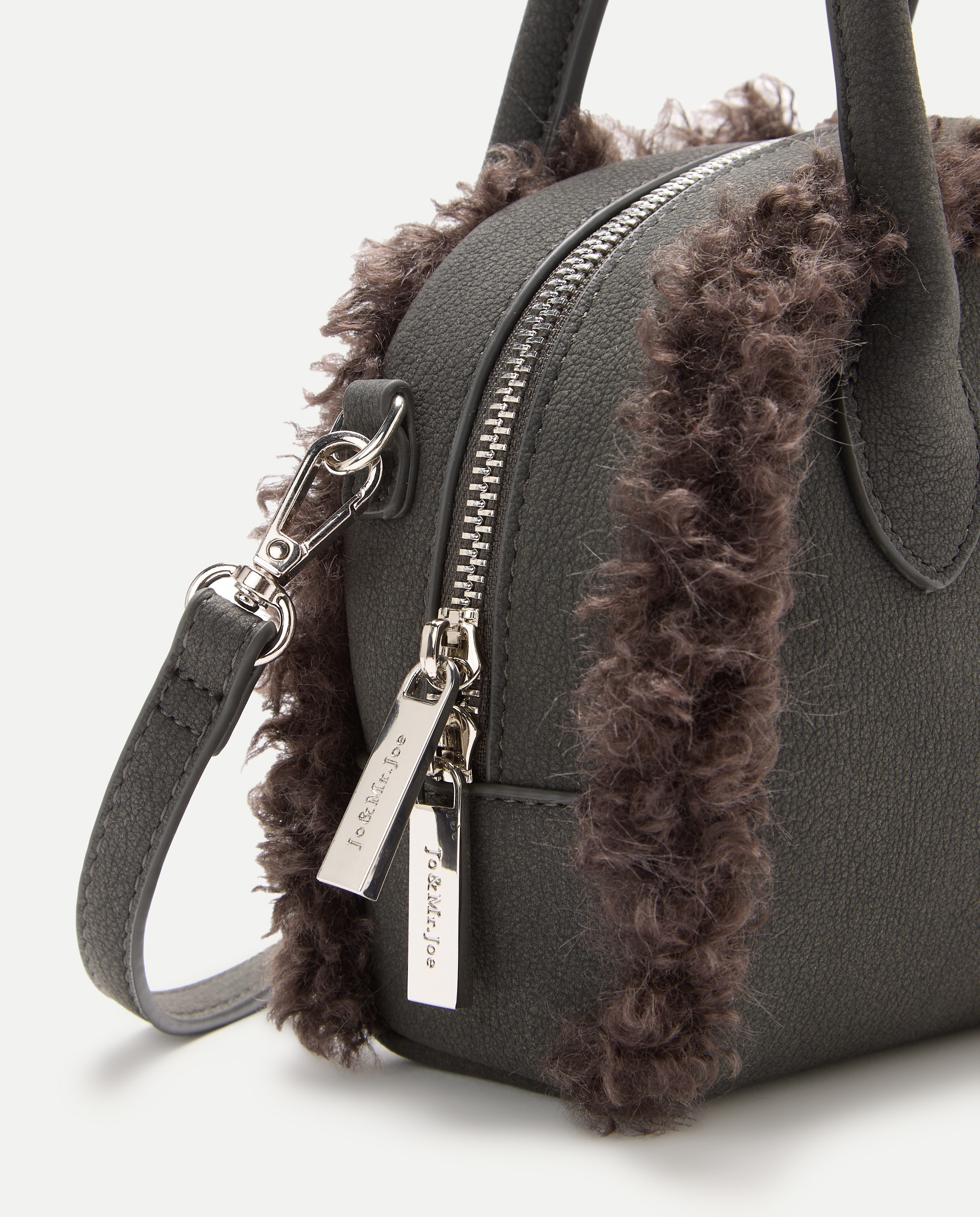 Bolso crossbody pelo - Jo & Mr. Joe - 820 Gris medio 820 Gris medio-4