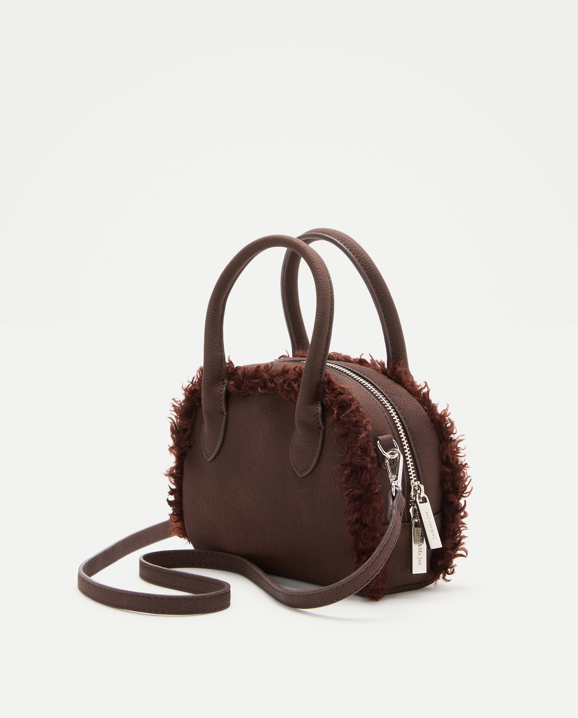 Mala Crossbody com Pelo Bordeaux-2