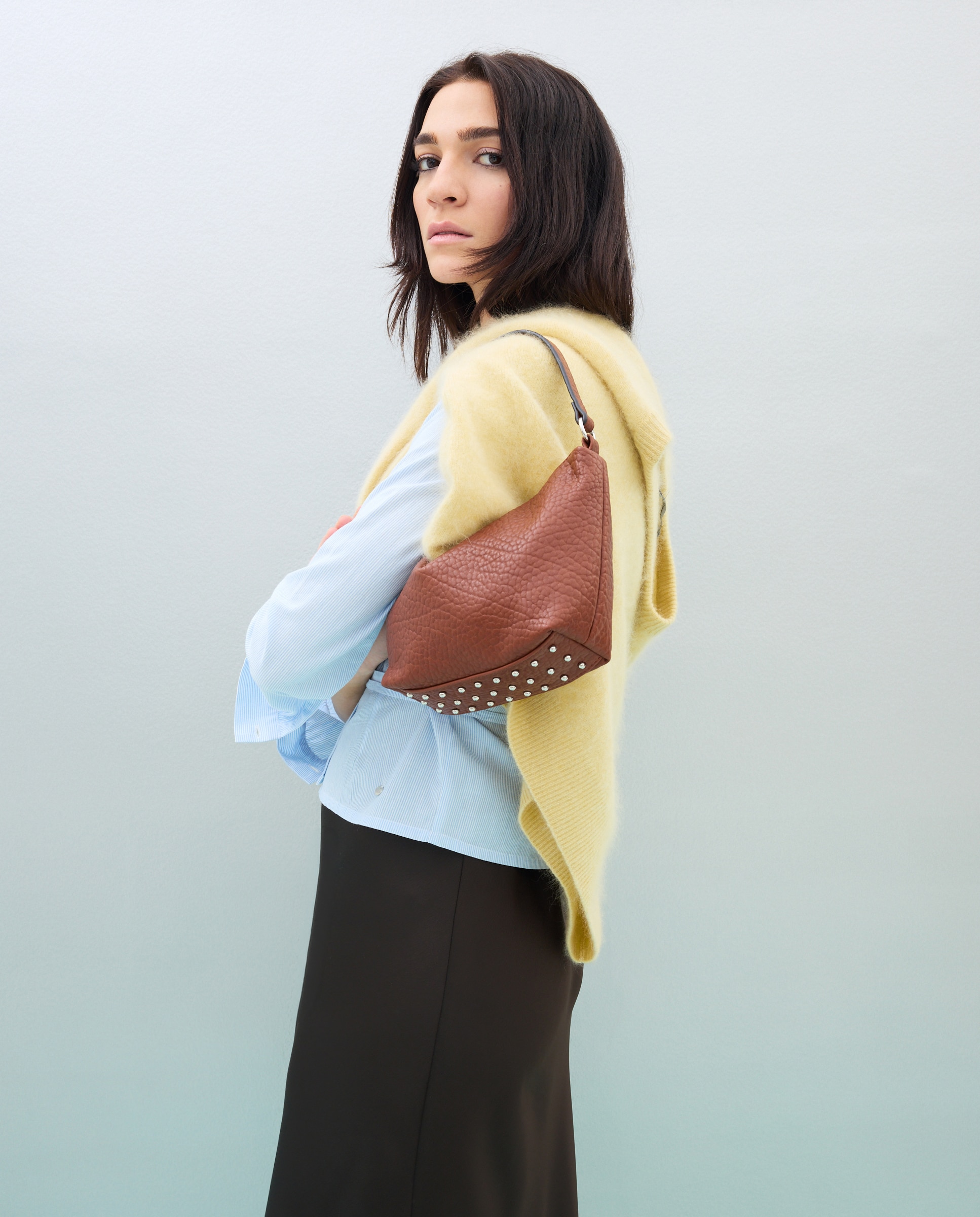 Imagen 5 de Bolso crossbody con tachas - Jo & Mr. Joe - Marrón Marrón
