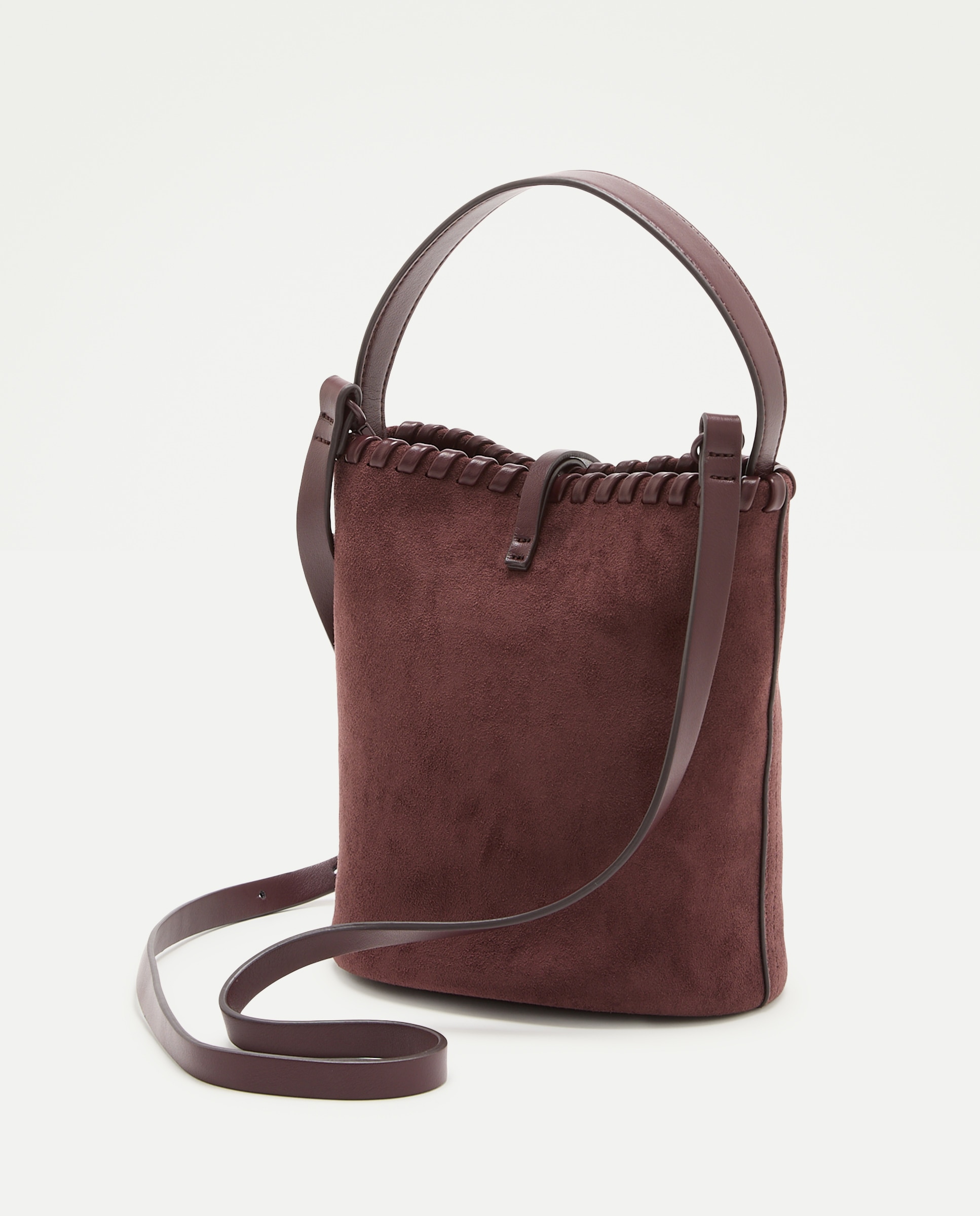 Bolso crossbody con pespuntes y pedrería - Jo & Mr. Joe - Burdeos Burdeos-2
