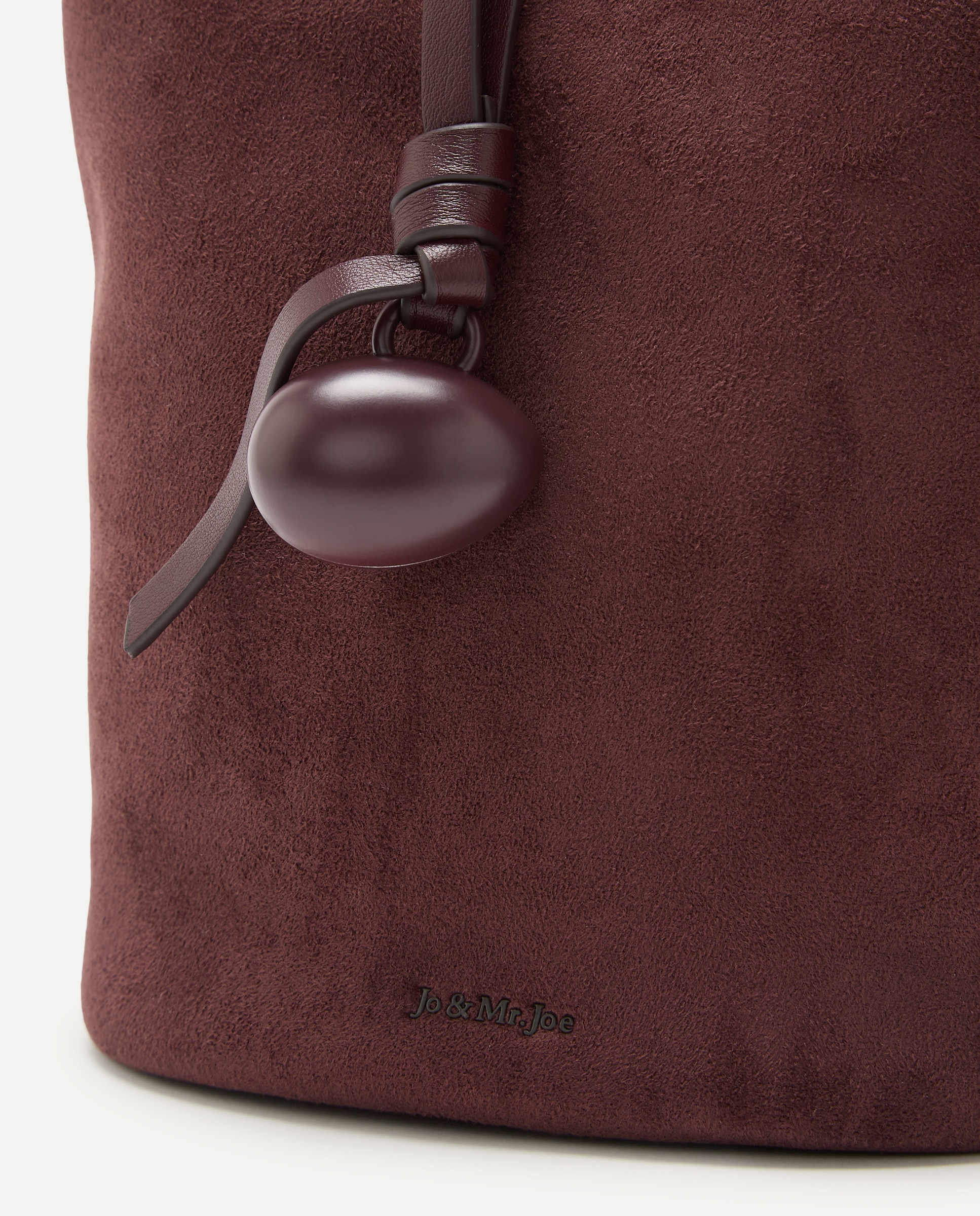 Bolso crossbody con pespuntes y pedrería - Jo & Mr. Joe - Burdeos Burdeos-4