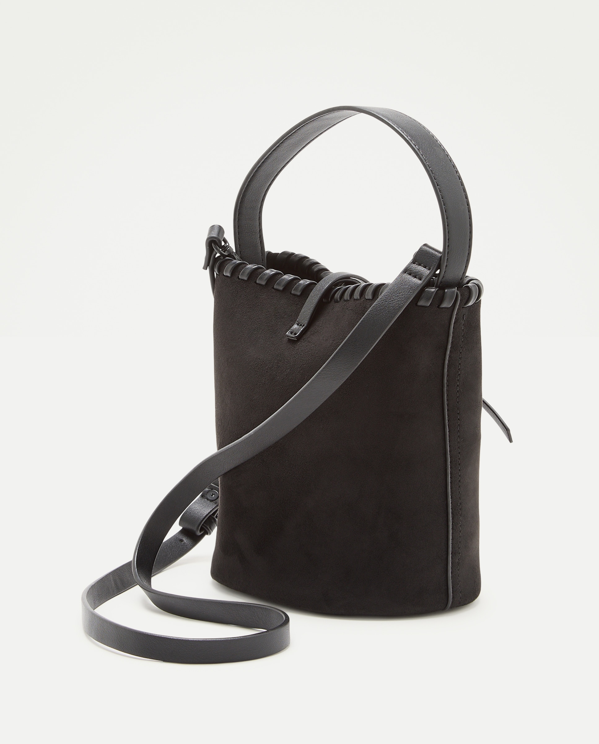 Mala Crossbody com Pespontos e Pedraria Preto-2