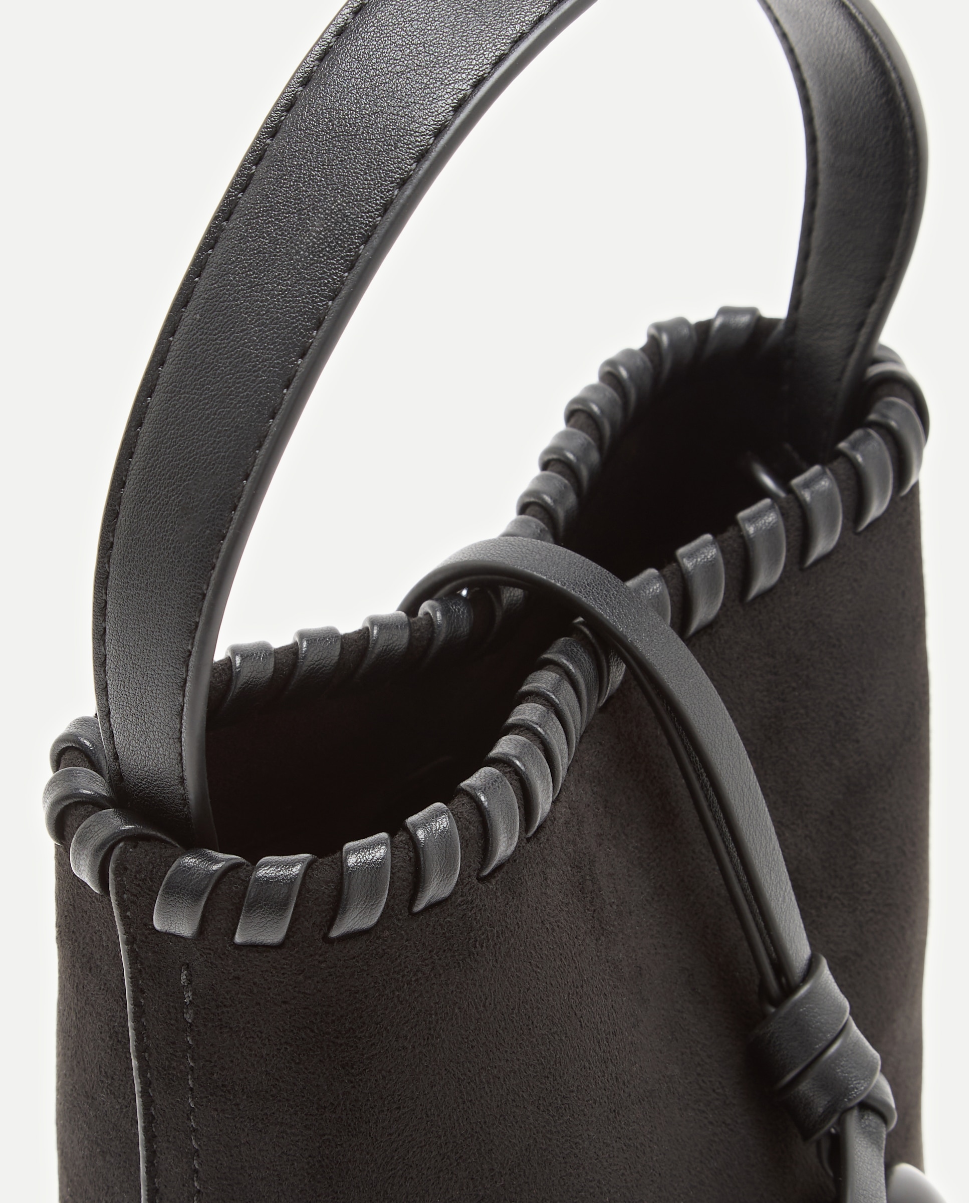 Mala Crossbody com Pespontos e Pedraria Preto-3