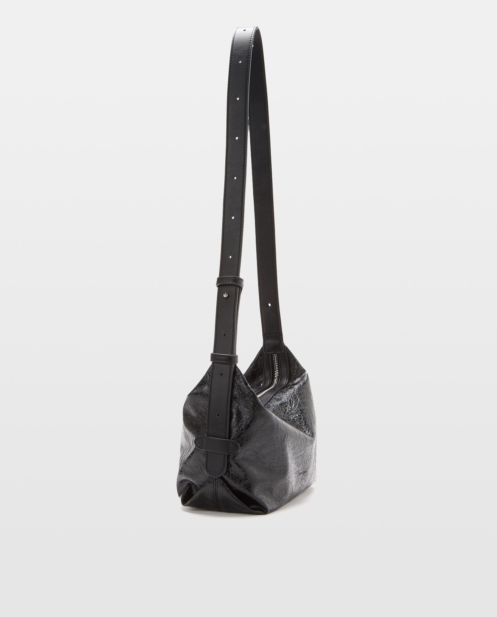 Imagen 3 de Bolso tipo crissbody arrugado - Jo & Mr. Joe - Negro Negro