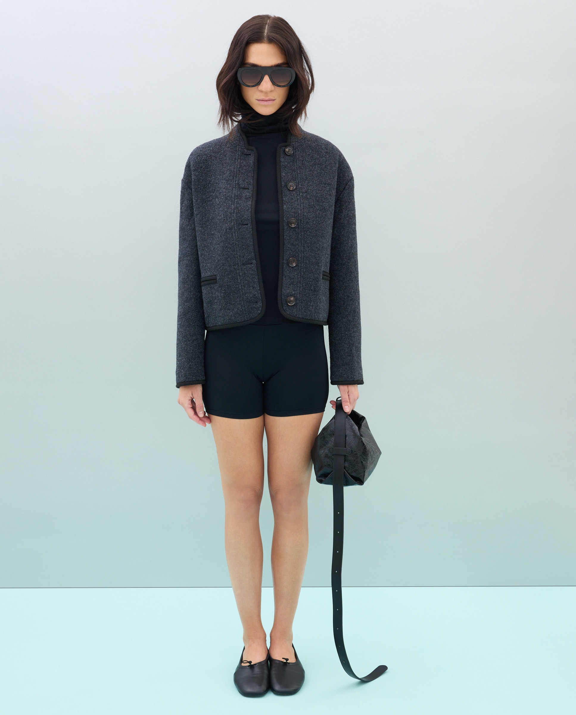 Imagen 7 de Bolso tipo crissbody arrugado - Jo & Mr. Joe - Negro Negro