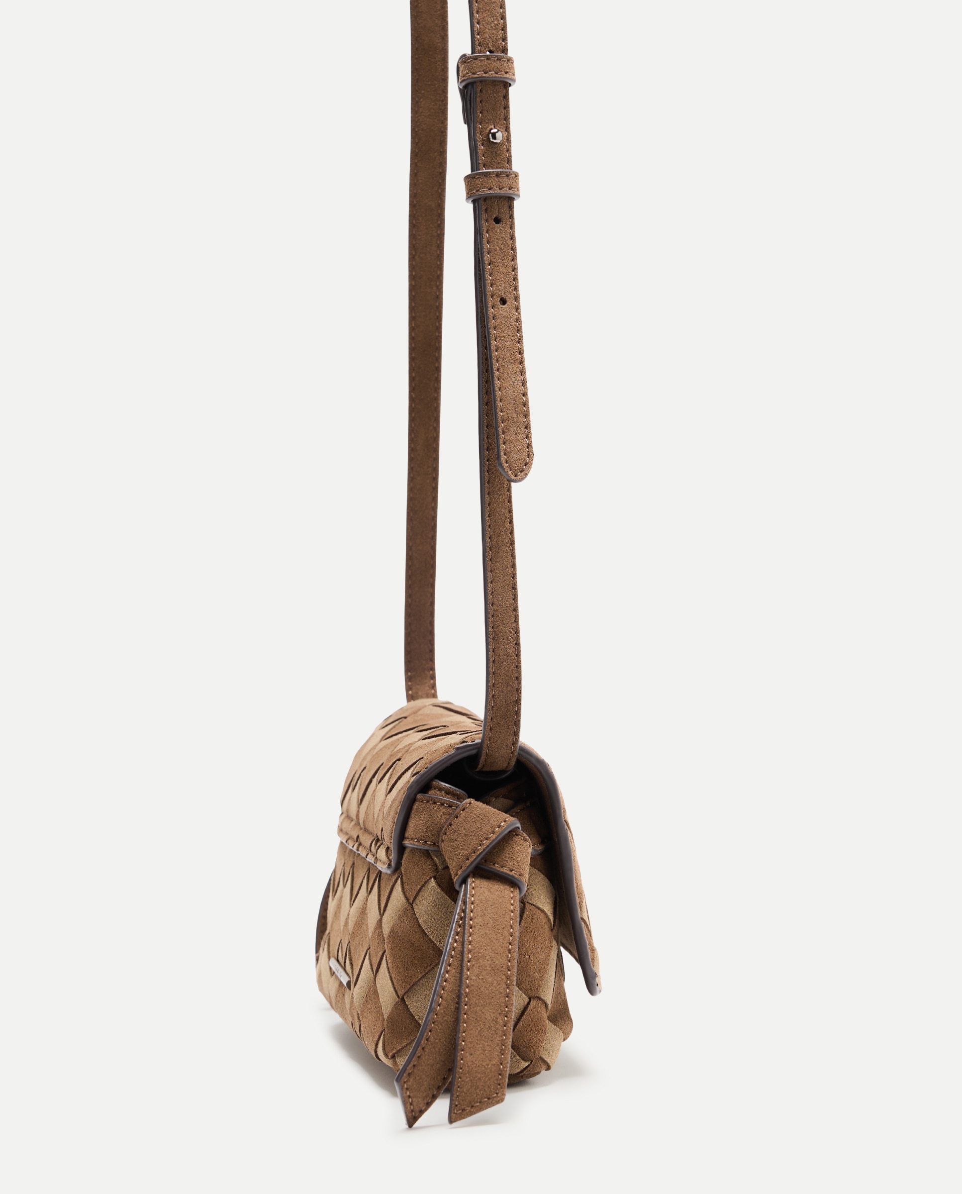 Mala Crossbody Entrançada em Croute 580 Musgo-3