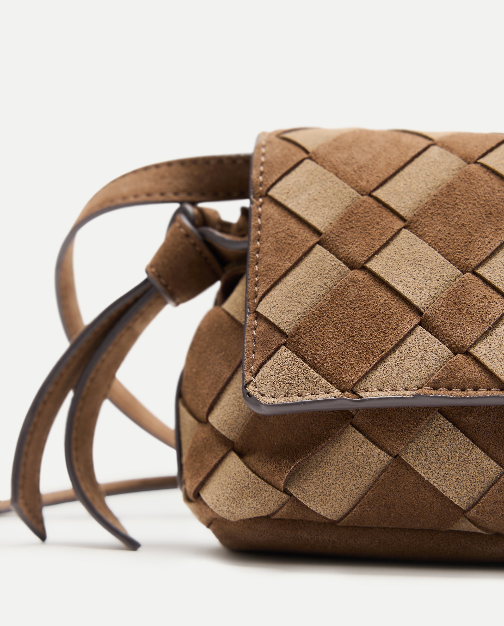 Mala Crossbody Entrançada em Croute 580 Musgo-4