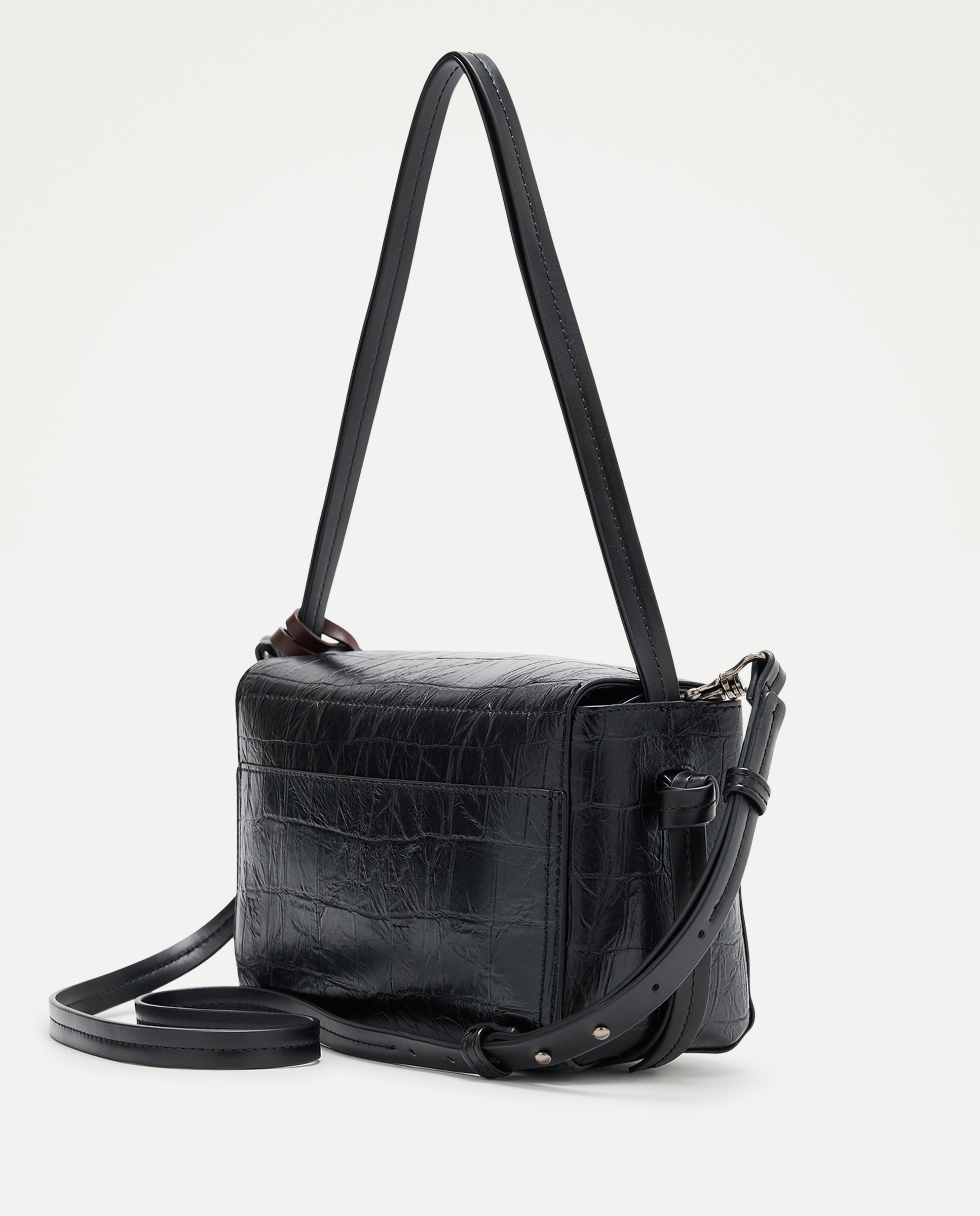 Mala Crossbody Croco Preto-2